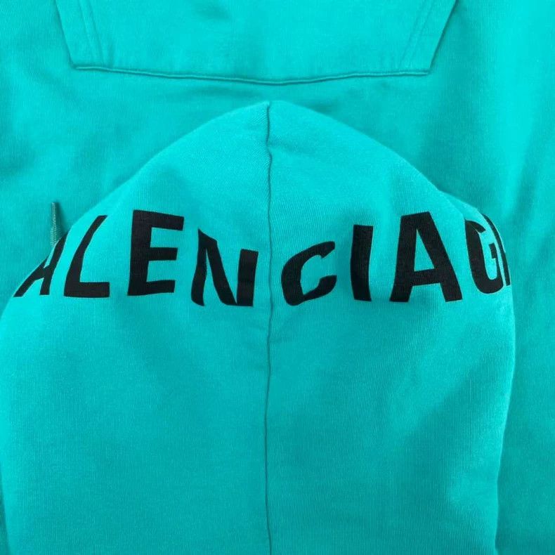 Balenciaga Balenciaga Lake Green Letter Logo Hoodie Size US M / EU 48-50 / 2 - 5 Thumbnail