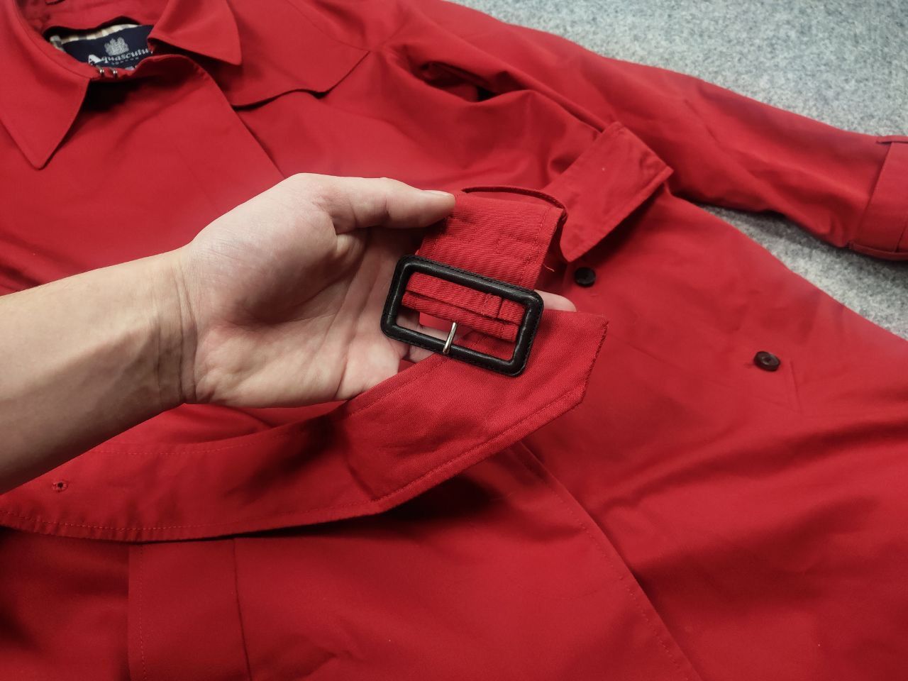 Aquascutum Aquascutum crafted England red Trench coat Jacket lining Size L / US 10 / IT 46 - 11 Thumbnail