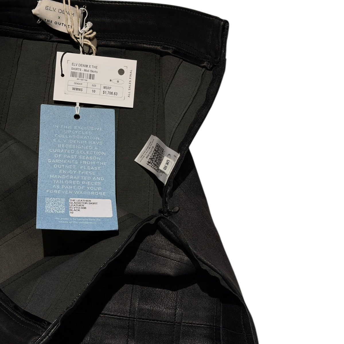 Other ELV denim x The Outnet fringe leather skirt Size 28" / US 6 / IT 42 - 2 Thumbnail