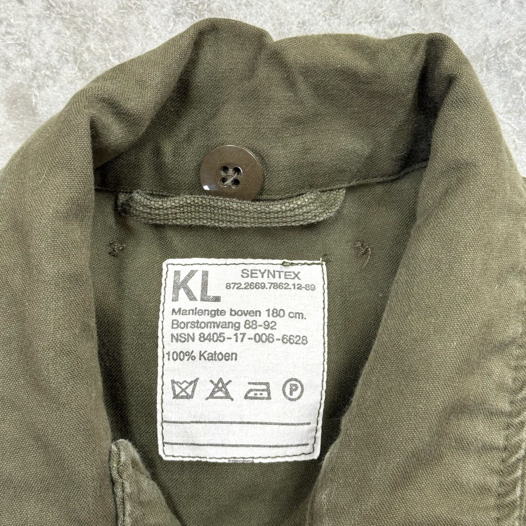 Vintage VINTAGE Dutch Military Jacket Mens Small Green Field Coat Cotton KL Seyntex 80s Size US S / EU 44-46 / 1 - 4 Thumbnail