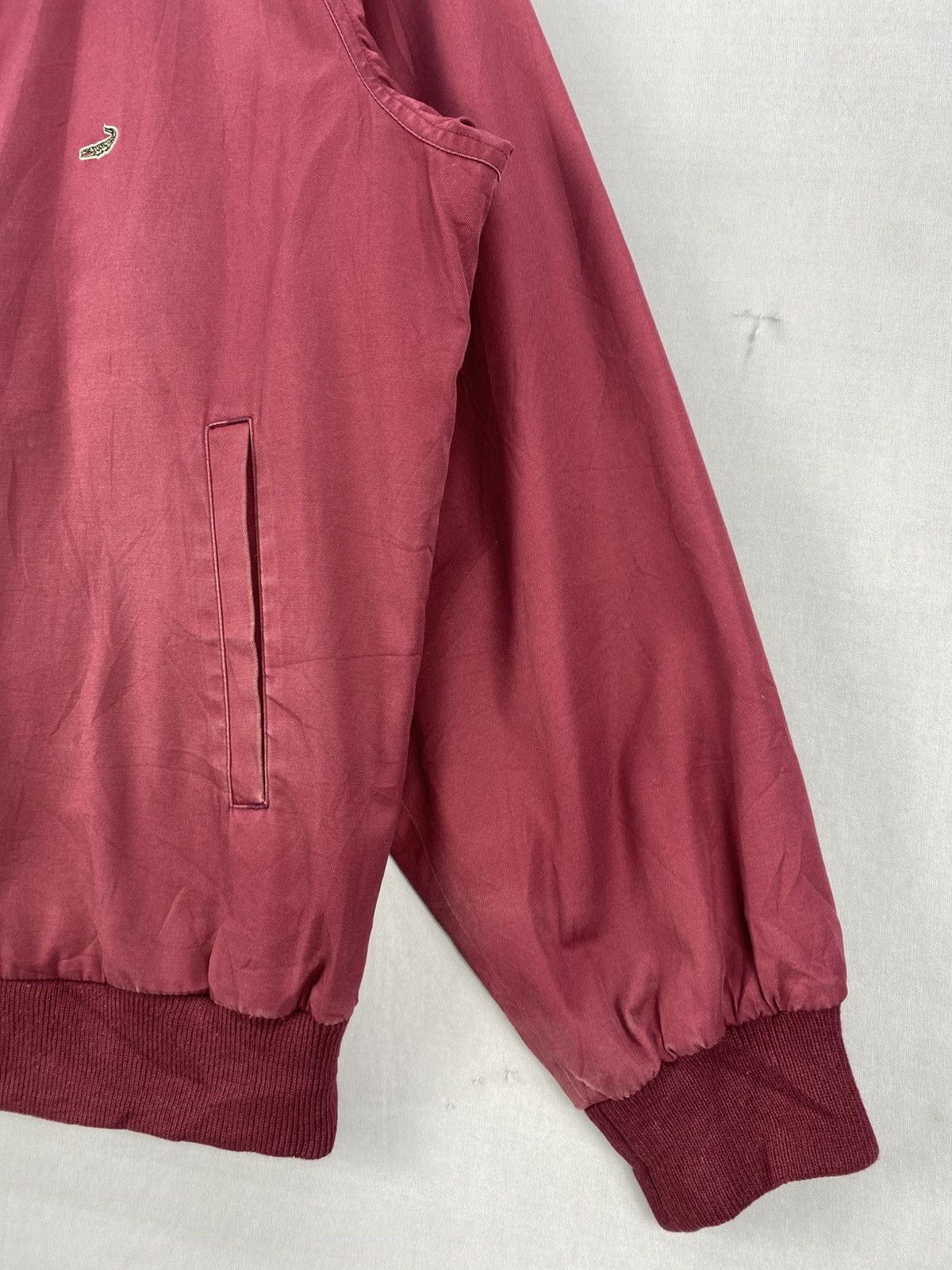 Japanese Brand Crocodile Bomber Style Jacket Maroon Colour Size US L / EU 52-54 / 3 - 3 Thumbnail