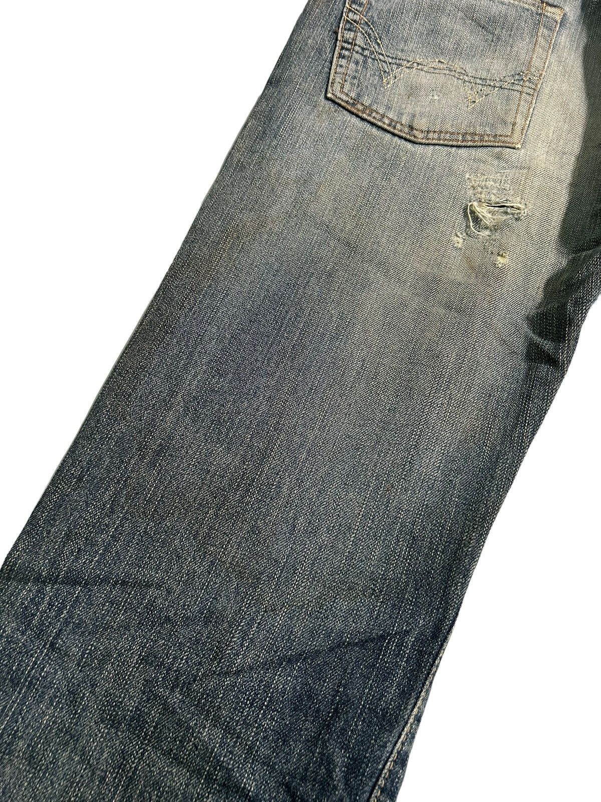 Japanese Brand × Kapital × Vintage Thrashed Vtg Edwin Selvedge disteressed denim Size US 34 / EU 50 - 9 Thumbnail