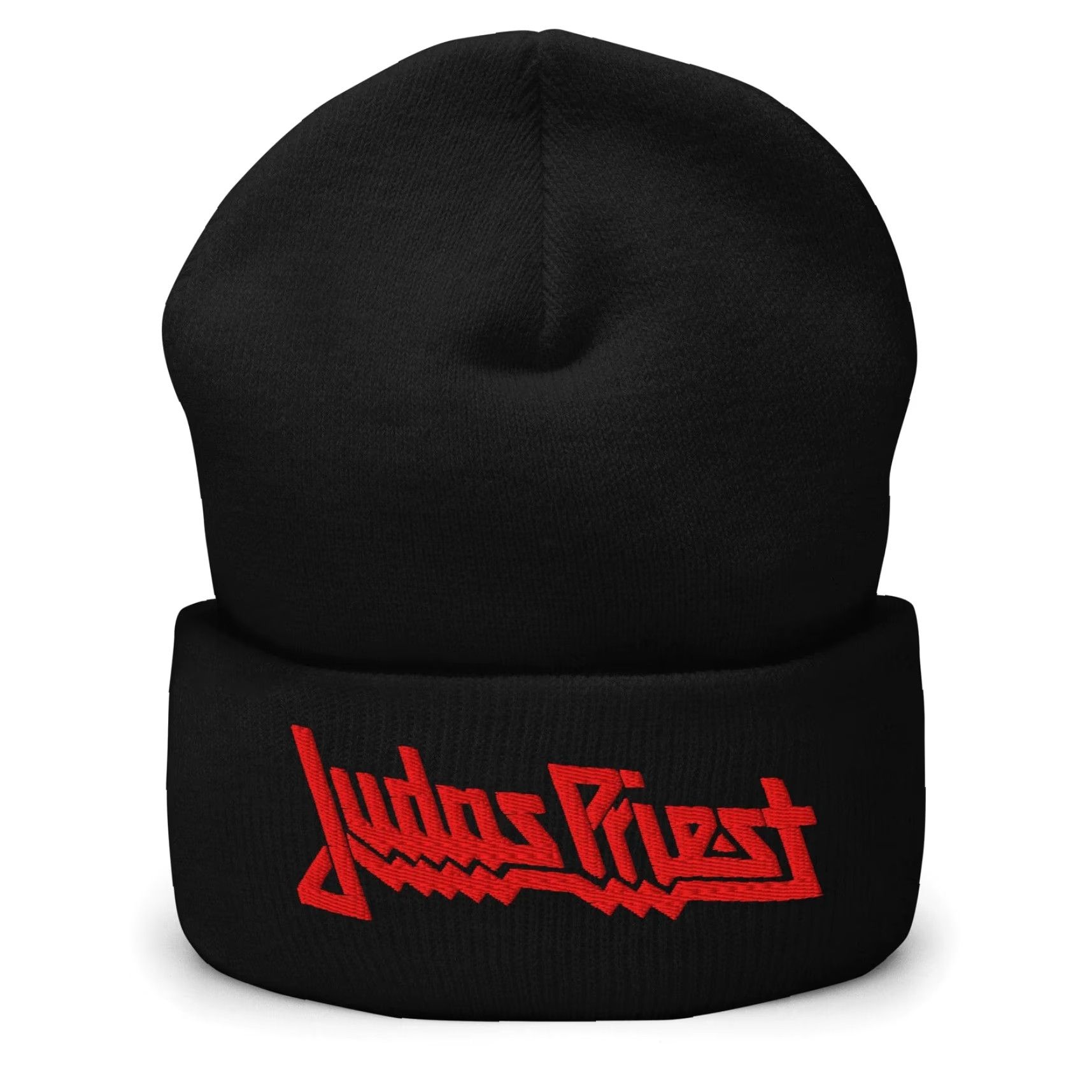 Logo 7 Judas Priest Embroidered Logo Beanie Hat Black Officially Licensed Size ONE SIZE - 2 Thumbnail