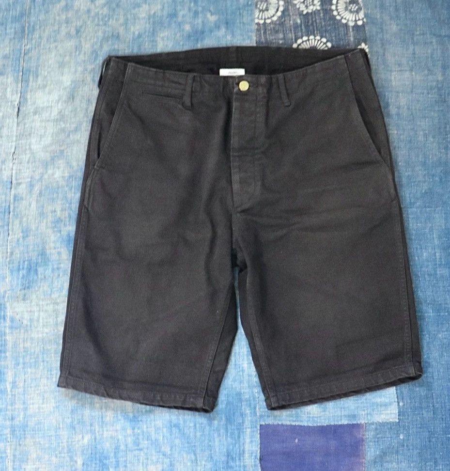 Image of Visvim 17Ss Chino Shorts Dmgd Washed Overalls Casual Pants in Black, Men's (Size 40)