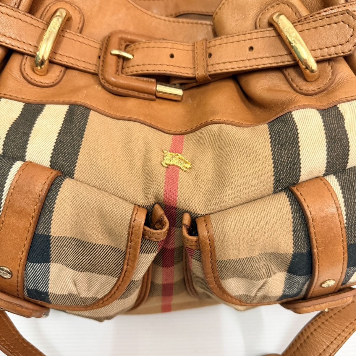 Burberry Burberry Novacheck Canvas Large Shoulder Bag Size ONE SIZE - 2 Thumbnail
