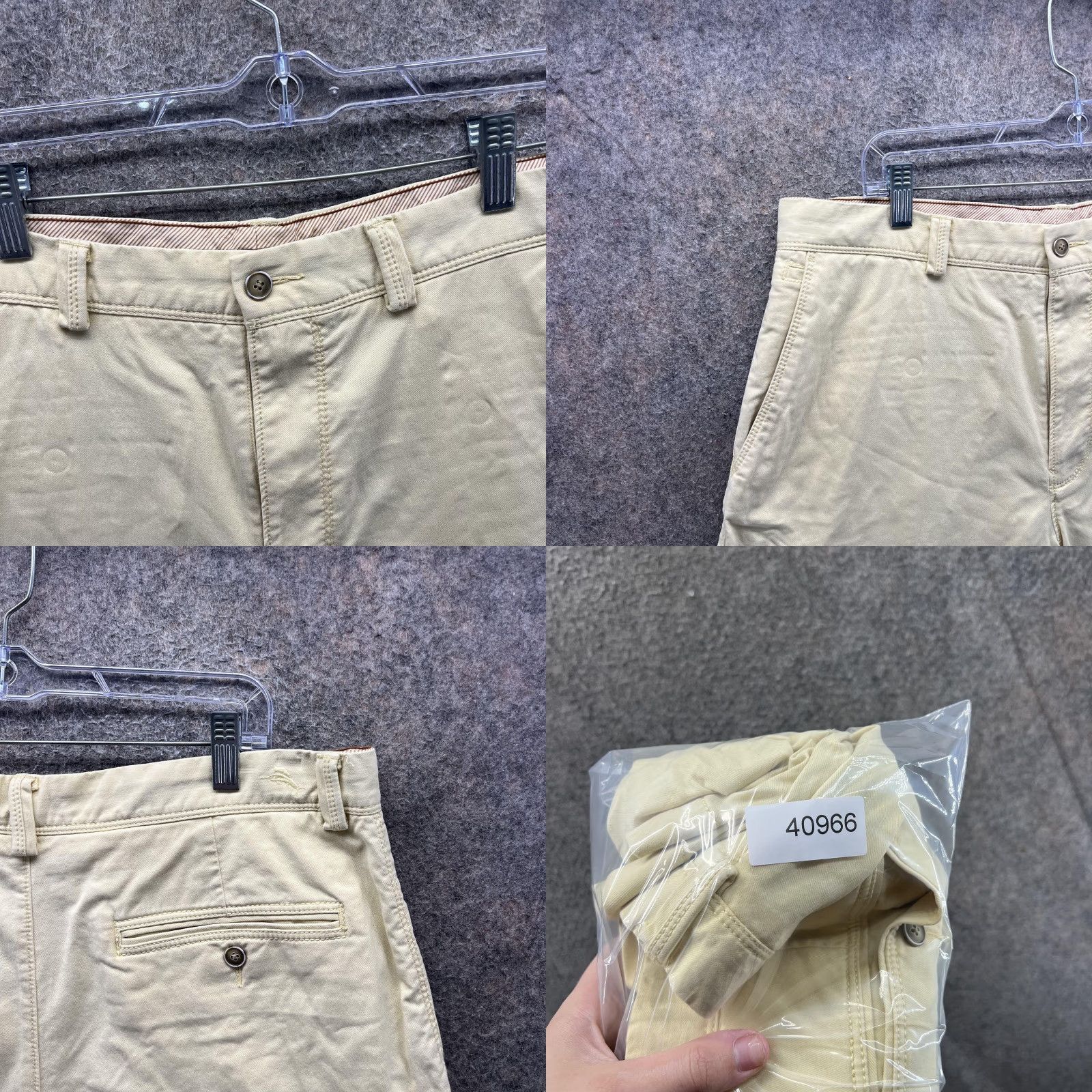 Tommy Bahama Tommy Bahama Shorts Mens 33 Beige Stretch Chino Flat Front Casual 10 Inseam Mens Beige Cotton Lyocell Spandex 33 Inseam Size US 33 - 8 Thumbnail