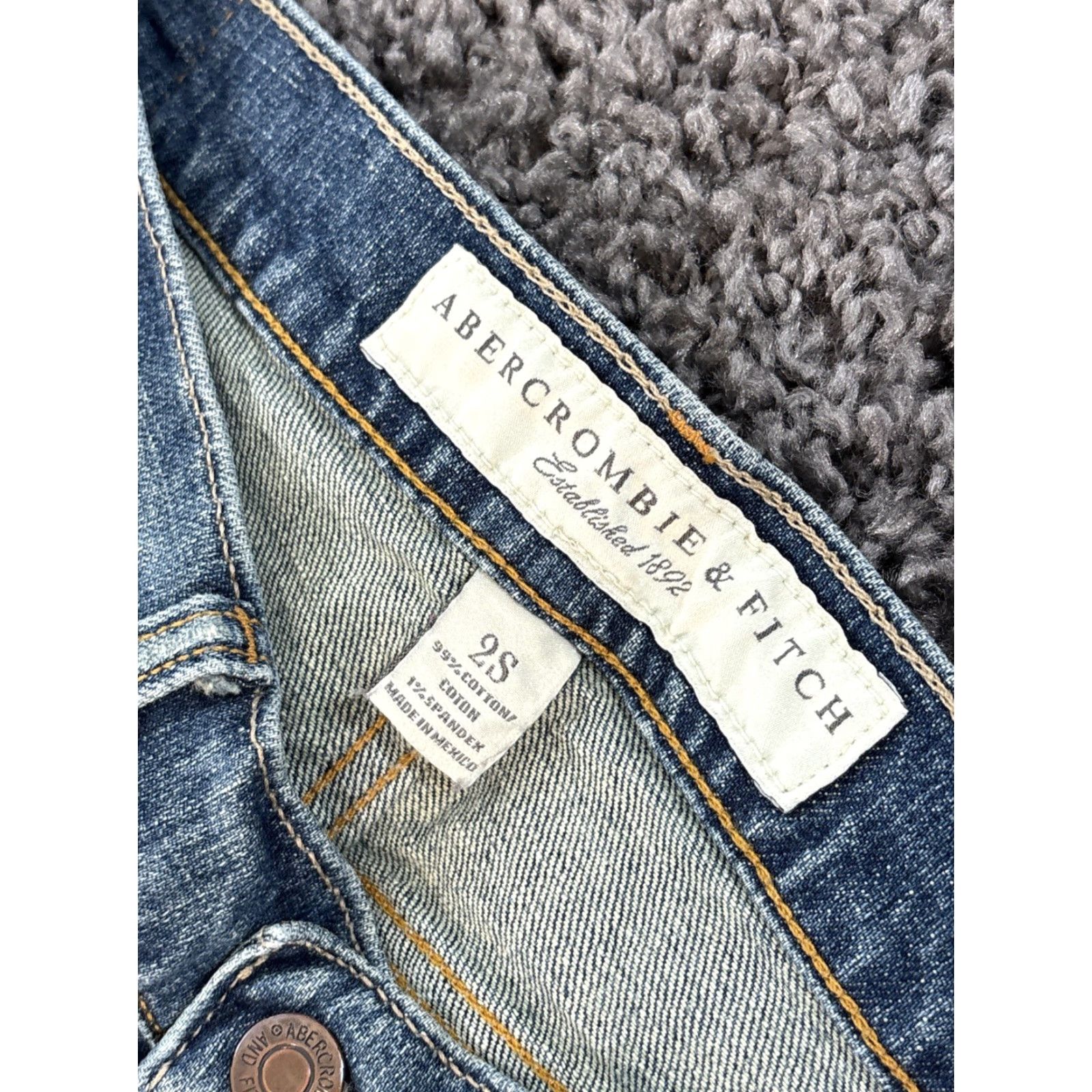 Abercrombie & Fitch VINTAGE Abercrombie & Fitch Erin Jeans Womens 2s Blue Straight Leg 28x30 Y2K Jeans Women Size 26" / US 2 / IT 38 - 6 Thumbnail