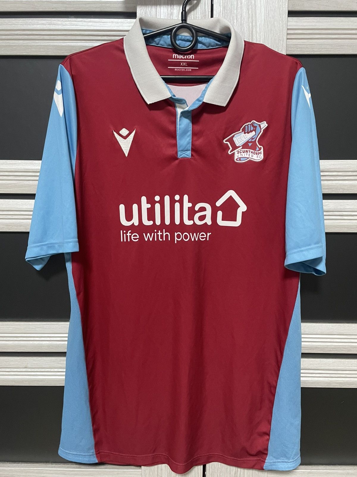 Macron Scunthorpe United 2020/2021 Macron Home Shirt Jersey Kit Size US XXL / EU 58 / 5 - 1 Thumbnail
