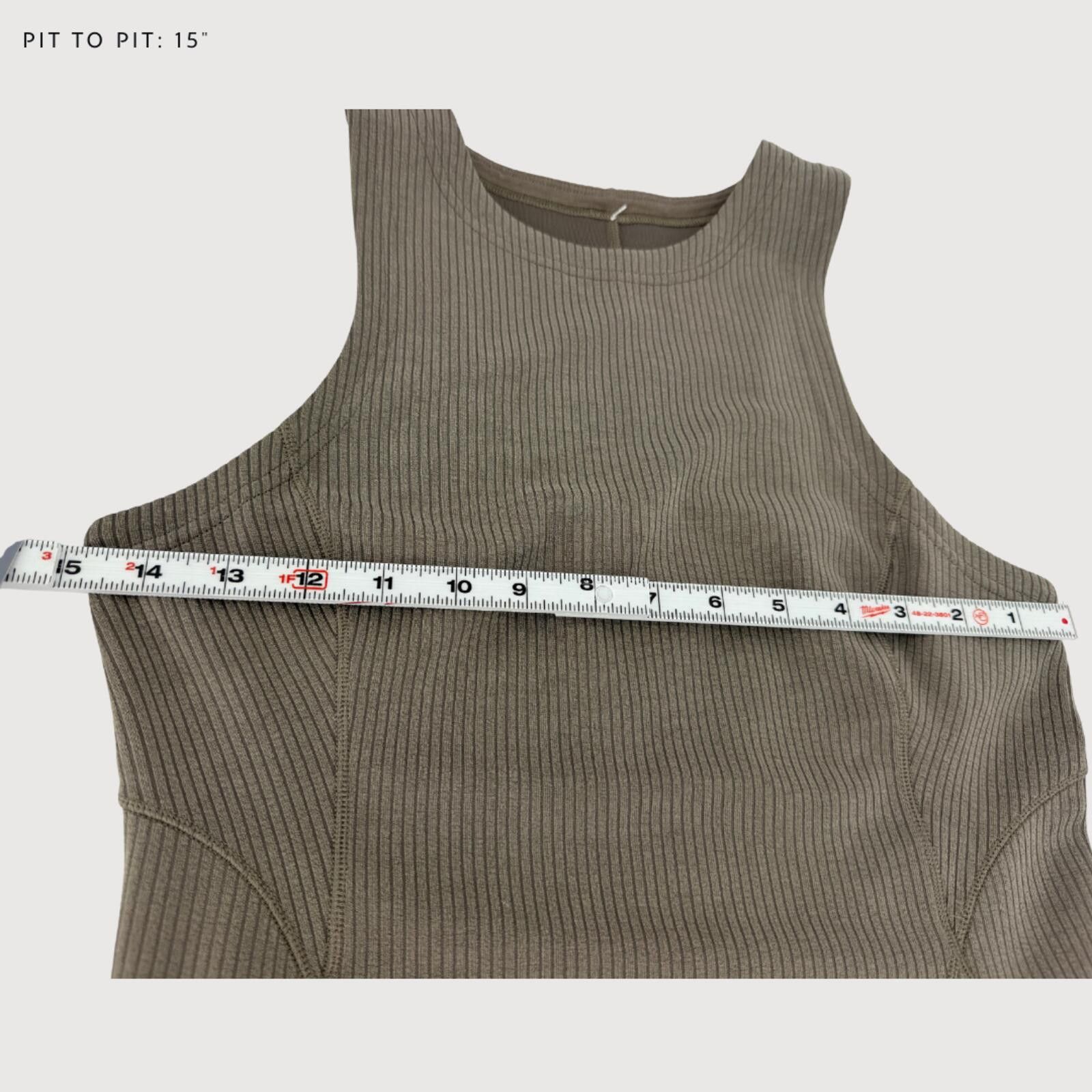 Lululemon Lululemon Softstreme Ribbed Tank Dress Slim Fit Olive 6 Size M / US 6-8 / IT 42-44 - 7 Thumbnail