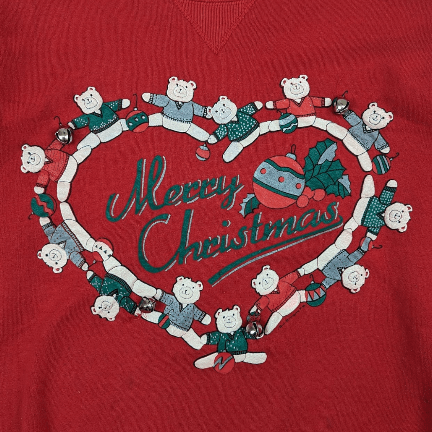 Russell Athletic Vintage 90's MBC Russell Merry Christmas Love Jumper Size US L / EU 52-54 / 3 - 6 Thumbnail