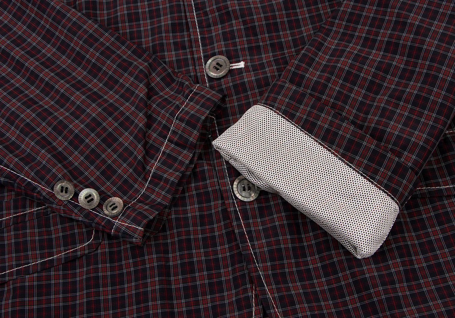 Junya Watanabe Mesh Lined Check Jacket in Navy and Red, Size S Size US S / EU 44-46 / 1 - 9 Thumbnail