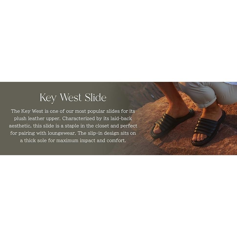 Designer Anthony Veer Key West Leather Slide Sandals 14D Size US 14 / EU 47 - 3 Thumbnail