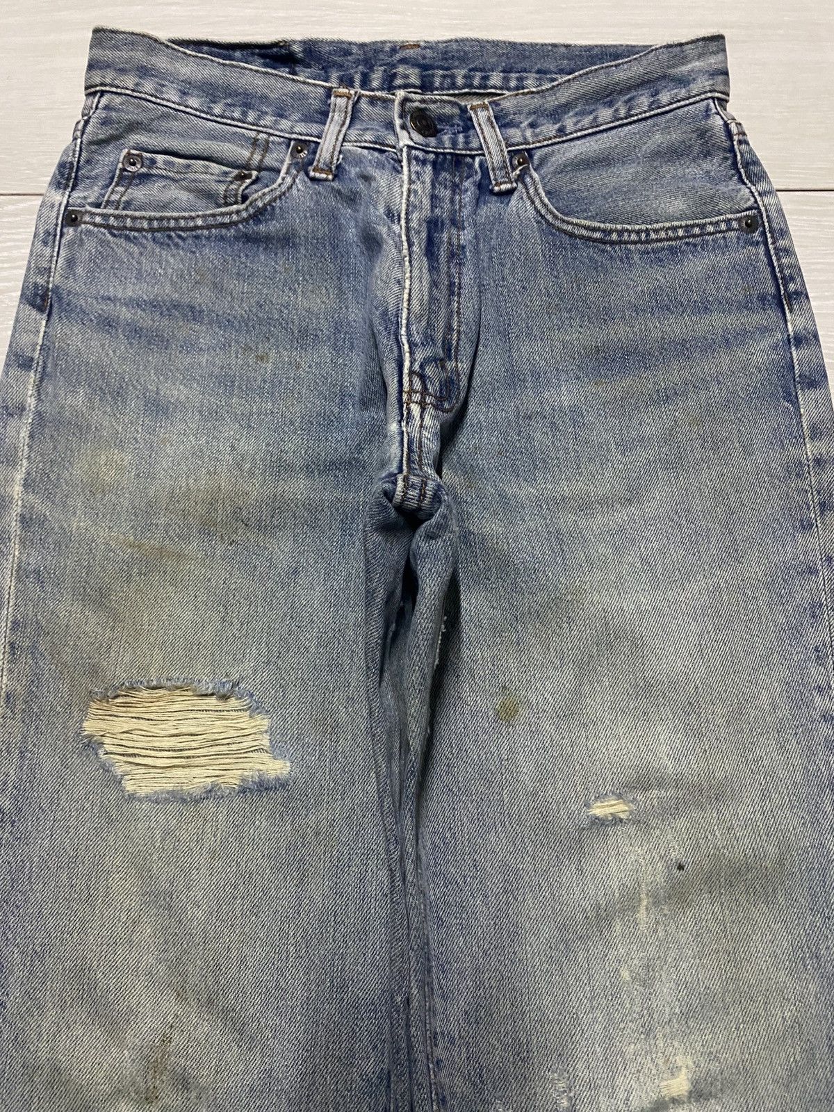 Big John Vintage Big John Grunge Distressed Straight Loose Jeans Size US 28 / EU 44 - 3 Thumbnail