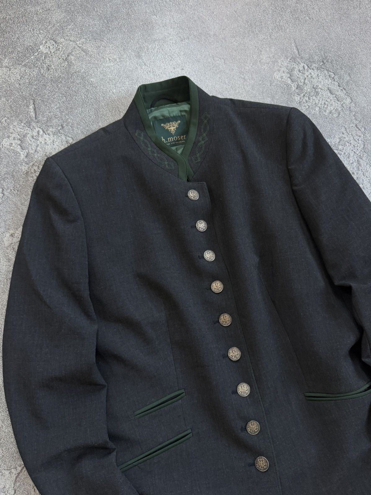 Other H.moser salzburg 46size button up long blazer light coat Size L / US 10 / IT 46 - 2 Thumbnail