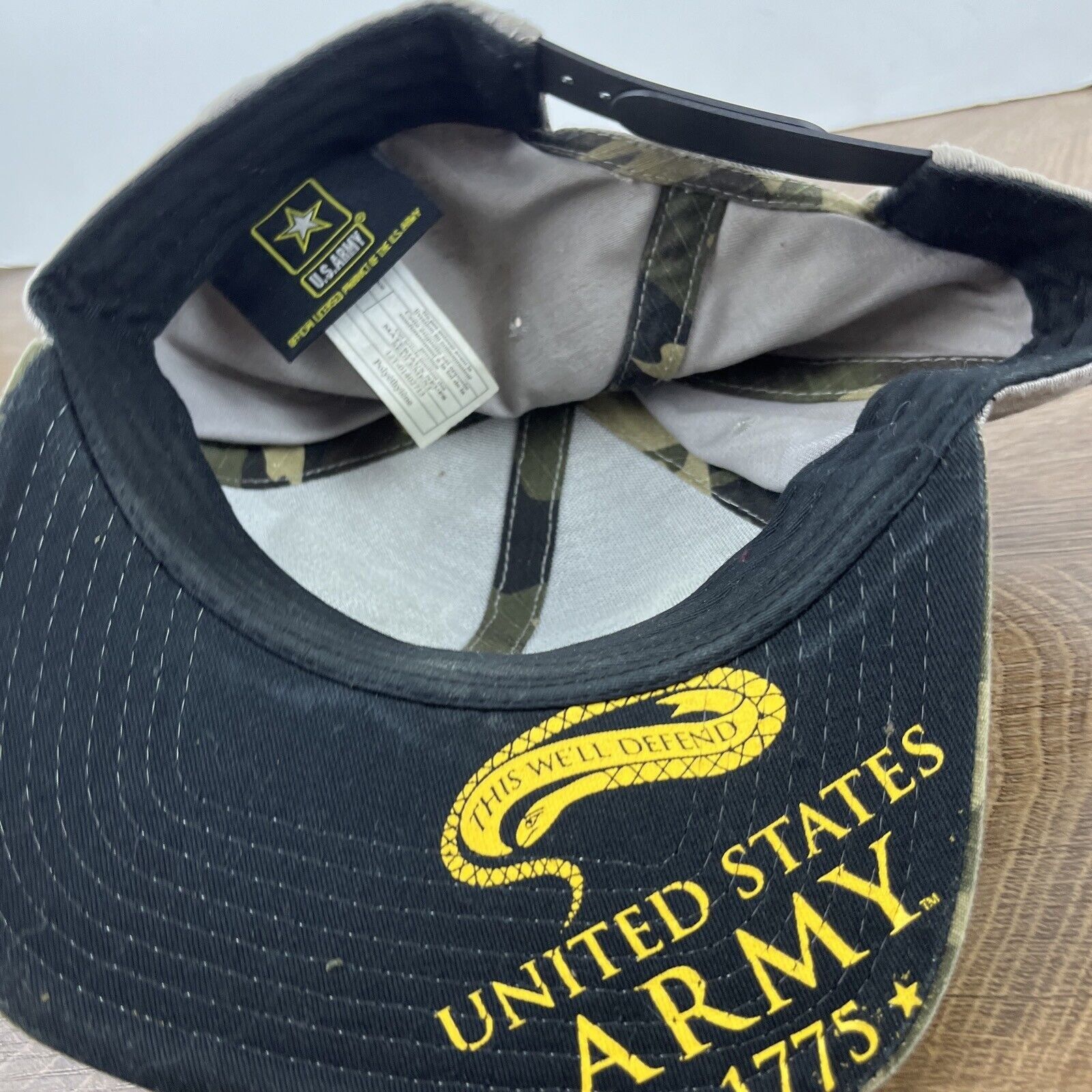 Other Army Snapback Hat Camo Gray Snapback Hat Adjustable Adult Si Size ONE SIZE - 16 Thumbnail