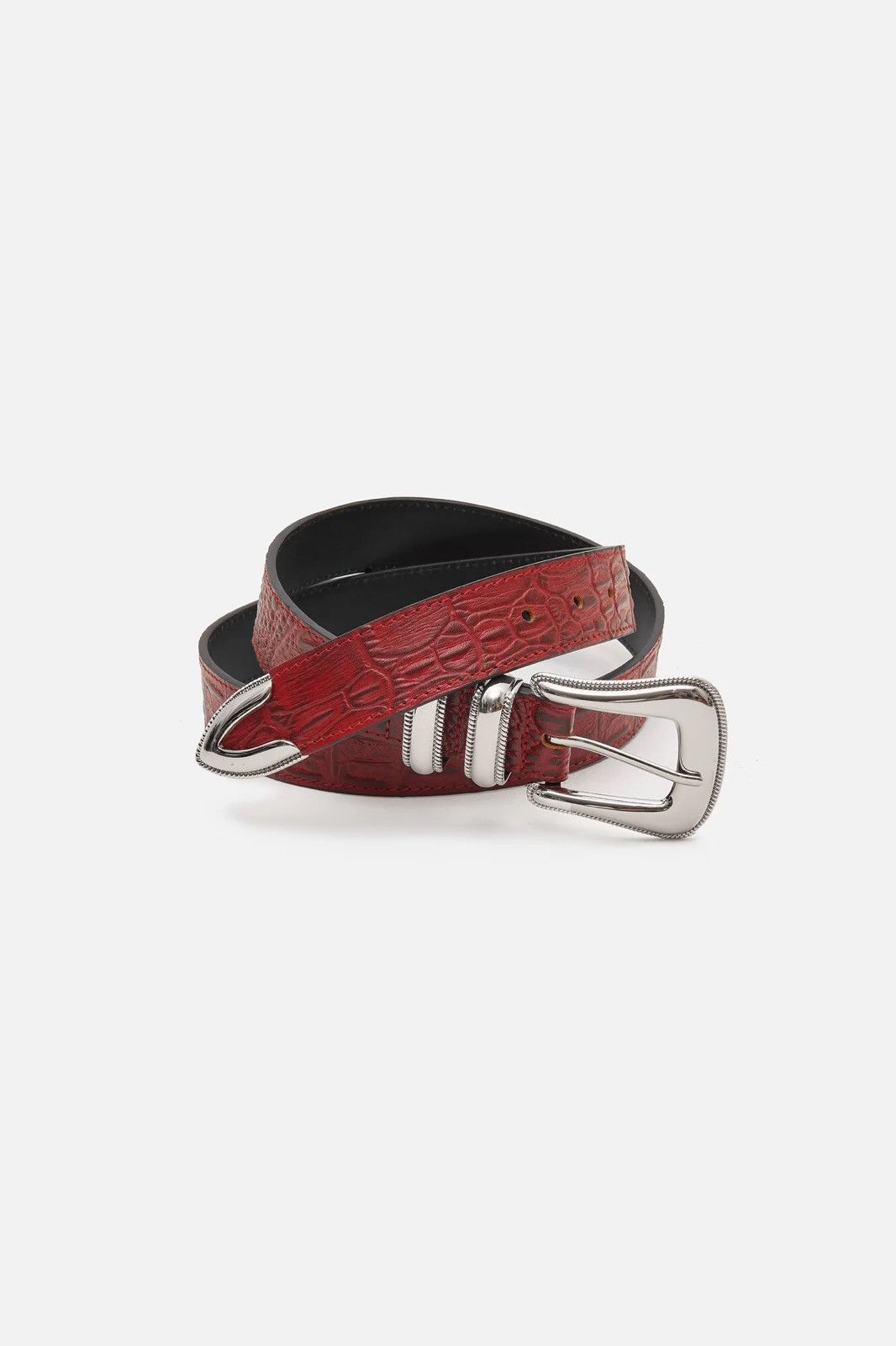Strawberry STRAWBERRY WESTERN LEATHER *CHERRY* BELT (32-36) Size ONE SIZE - 2 Thumbnail