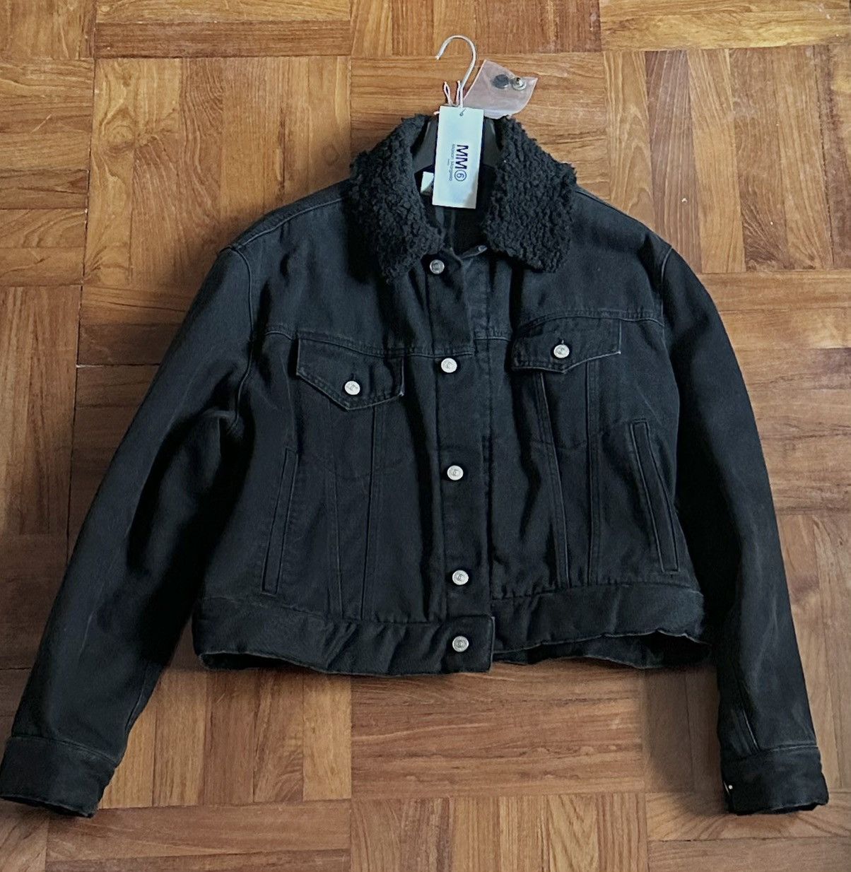 Maison Margiela MM6 faux shearling denim jacket Size US L / EU 52-54 / 3 - 1 Thumbnail