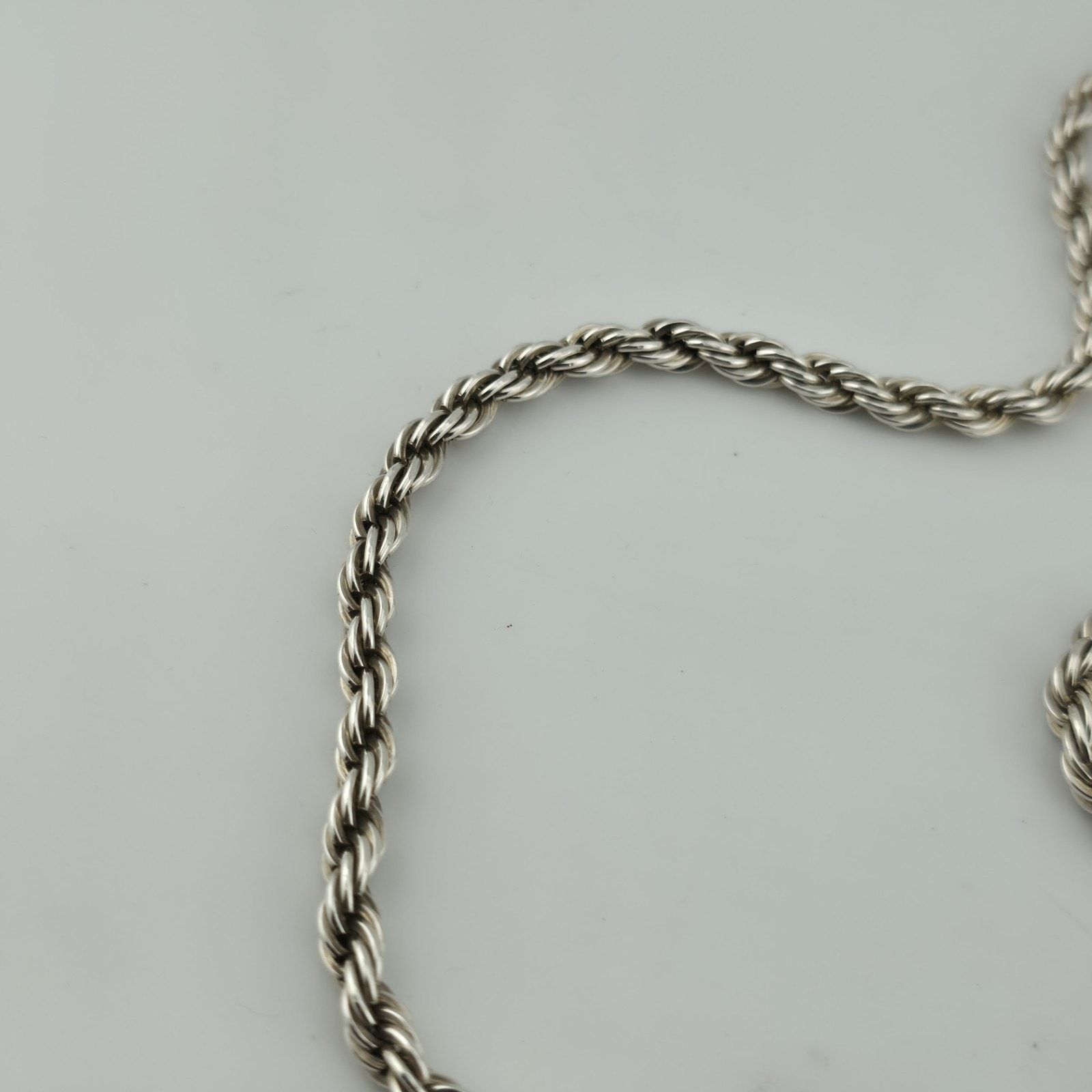 Other Sterling Silver 925 Rope Chain Necklace 24” 47g Heavy Twist Size ONE SIZE - 5 Thumbnail