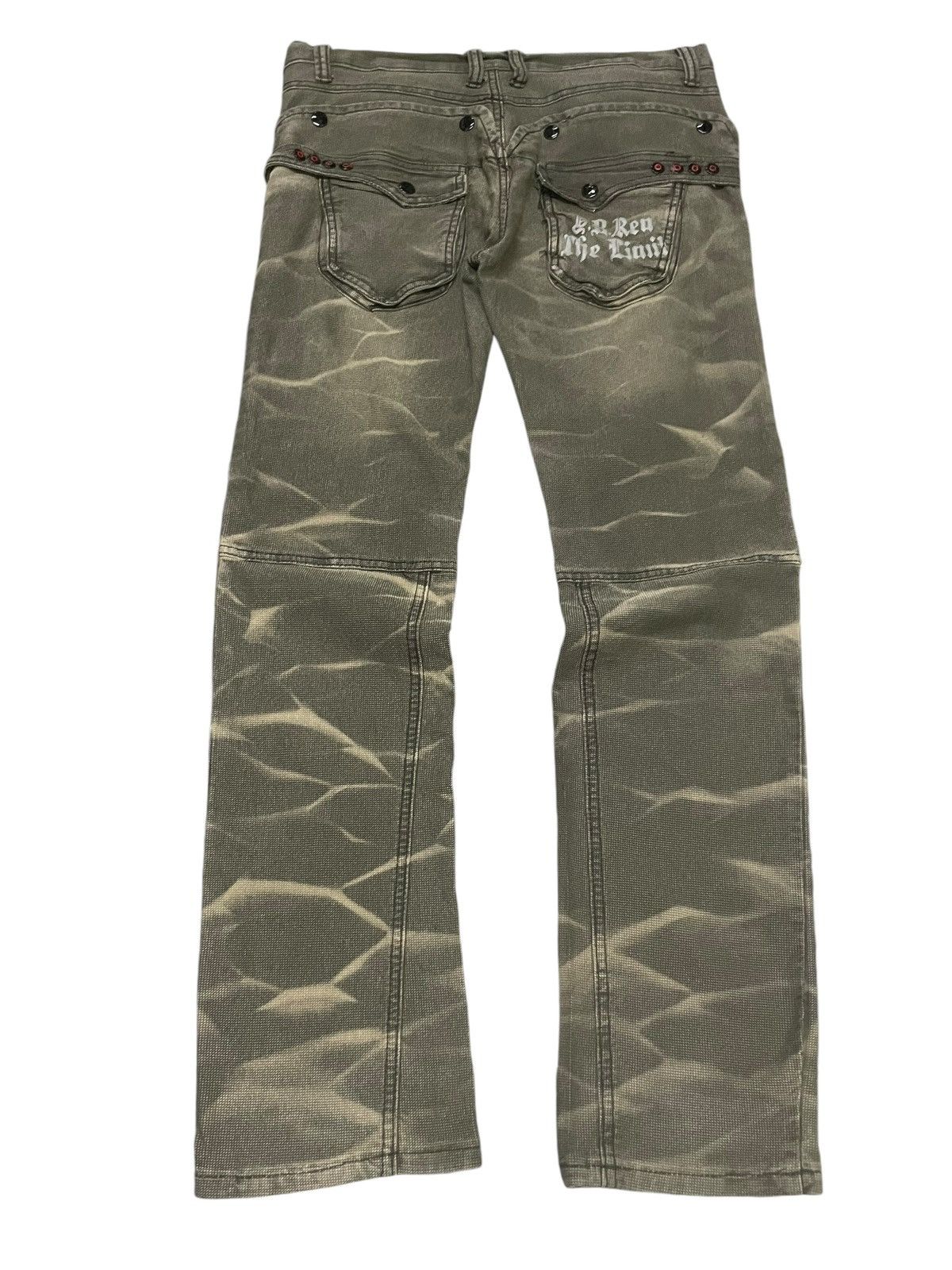 BUFFALO BOBS × GOSTAR DE FUGA × Hysteric Glamour Japanese Brand Panelled Claw Mark Whiskers Cargo Pants Size US 30 / EU 46 - 2 Thumbnail