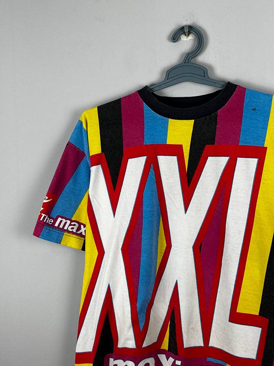 Coca Cola Vintage 90s Coca-Cola The Maximum Striped T SHIRT Size US XXL / EU 58 / 5 - 3 Thumbnail