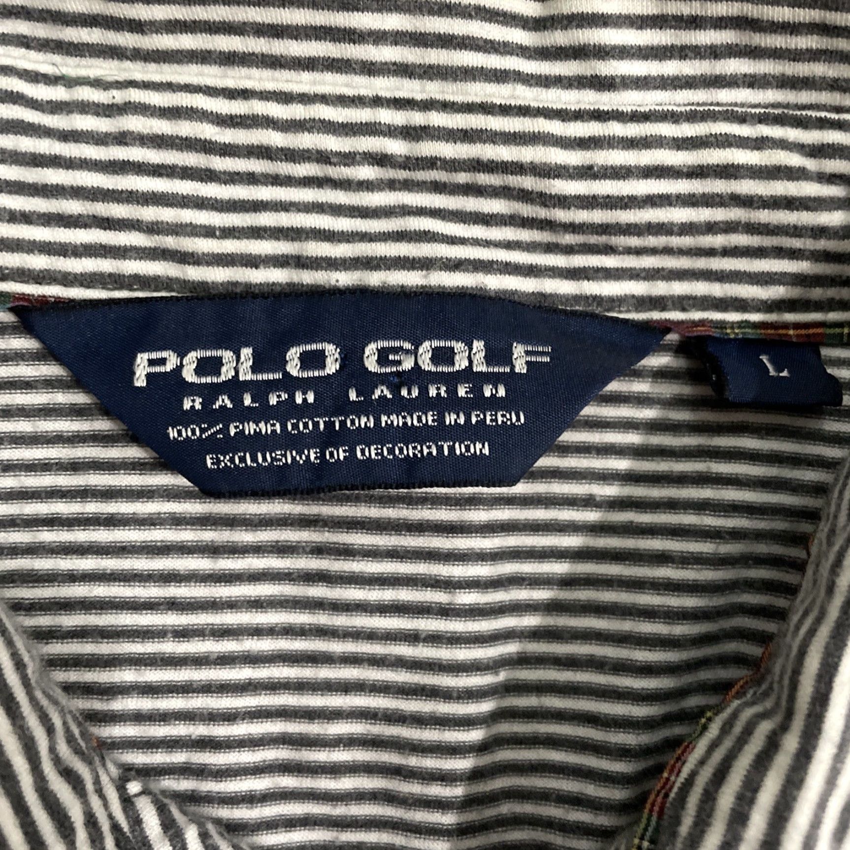Polo Ralph Lauren Polo Ralph Lauren Polo Golf Shirt Mens L Striped 100% Pima Cotton Multicolor Golf Shirt L Mens Size US L / EU 52-54 / 3 - 4 Thumbnail