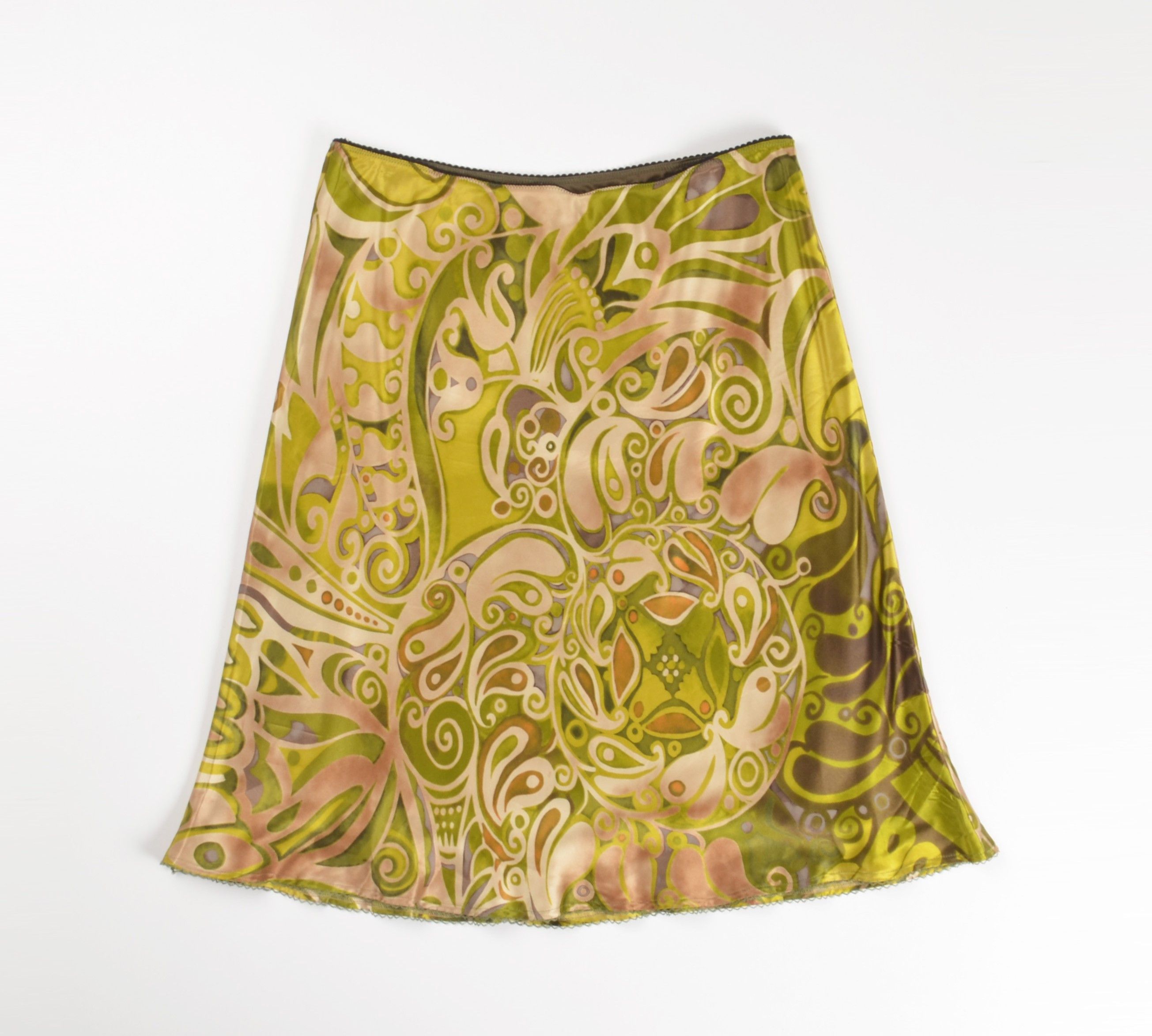 Other Vintage Marc Cain 90's Silk Blend Floral Fairy Skirt Size 28" / US 6 / IT 42 - 1 Thumbnail