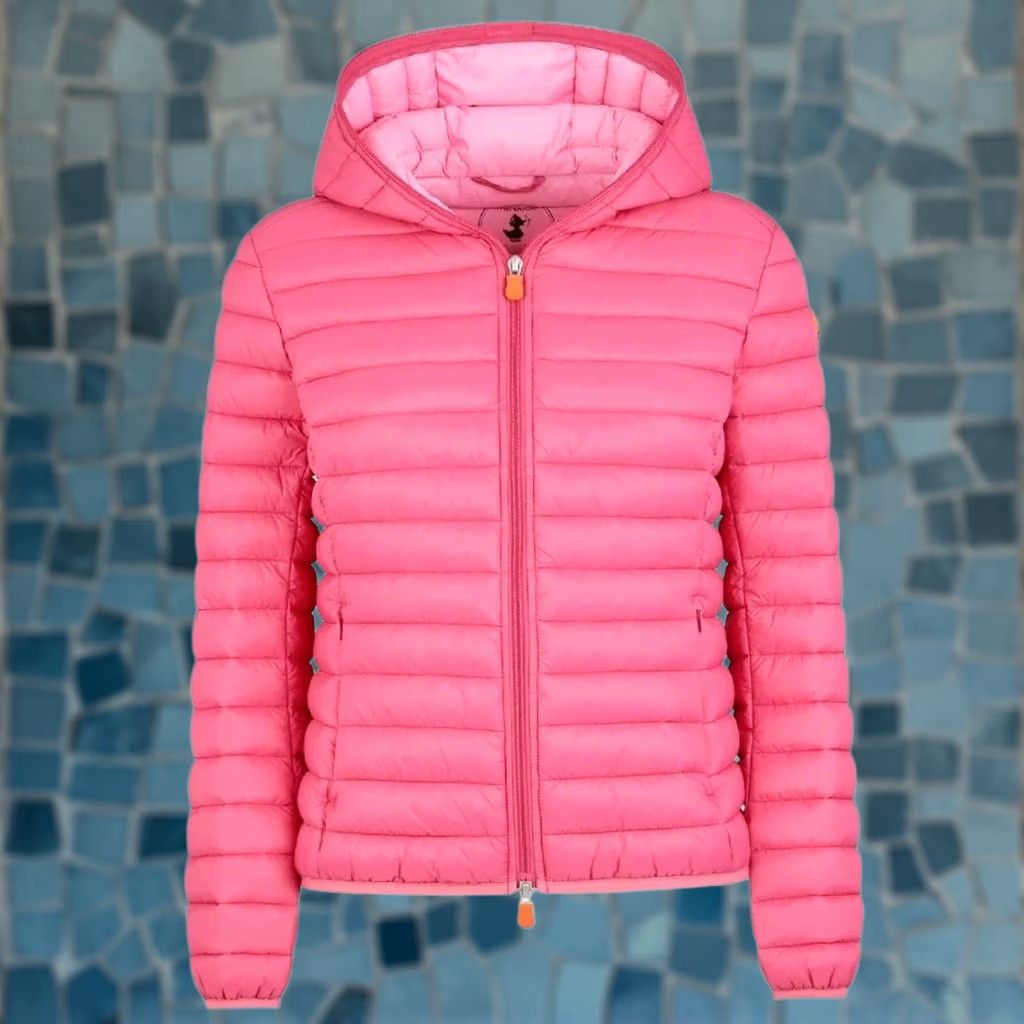 Save The Duck Save The Duck Daisy Hooded Puffer Ultra Light Jacket Rosa Pink Women's XL Hoodie Jacket Pink Size XL / US 12-14 / IT 48-50 - 1 Thumbnail