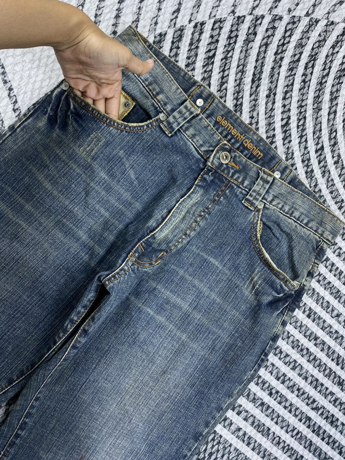 Element Vintage Element Skateboards Flared Denim Jeans Size US 33 - 10 Thumbnail
