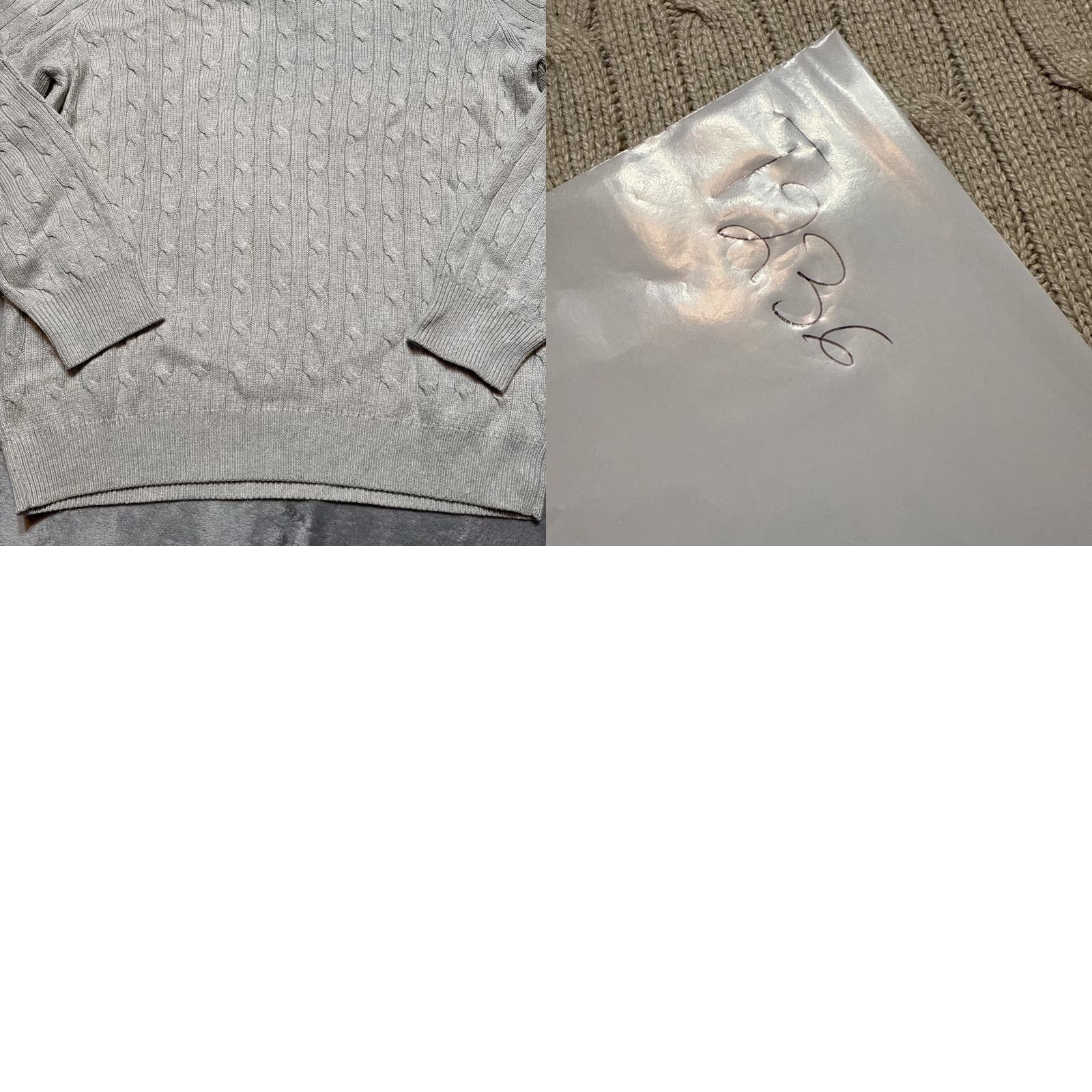 Polo Ralph Lauren Polo Ralph Lauren Sweater Mens XL Gray Cable Knit 1/4 Zip Silk Size US XL / EU 56 / 4 - 8 Thumbnail