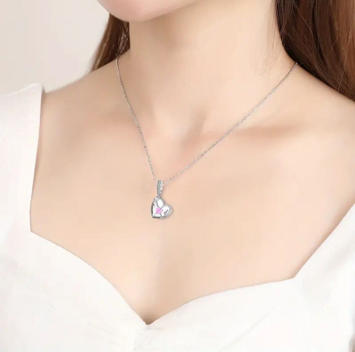 Other 925 Sterling Silver Forever love Heart Charm. Size ONE SIZE - 8 Thumbnail