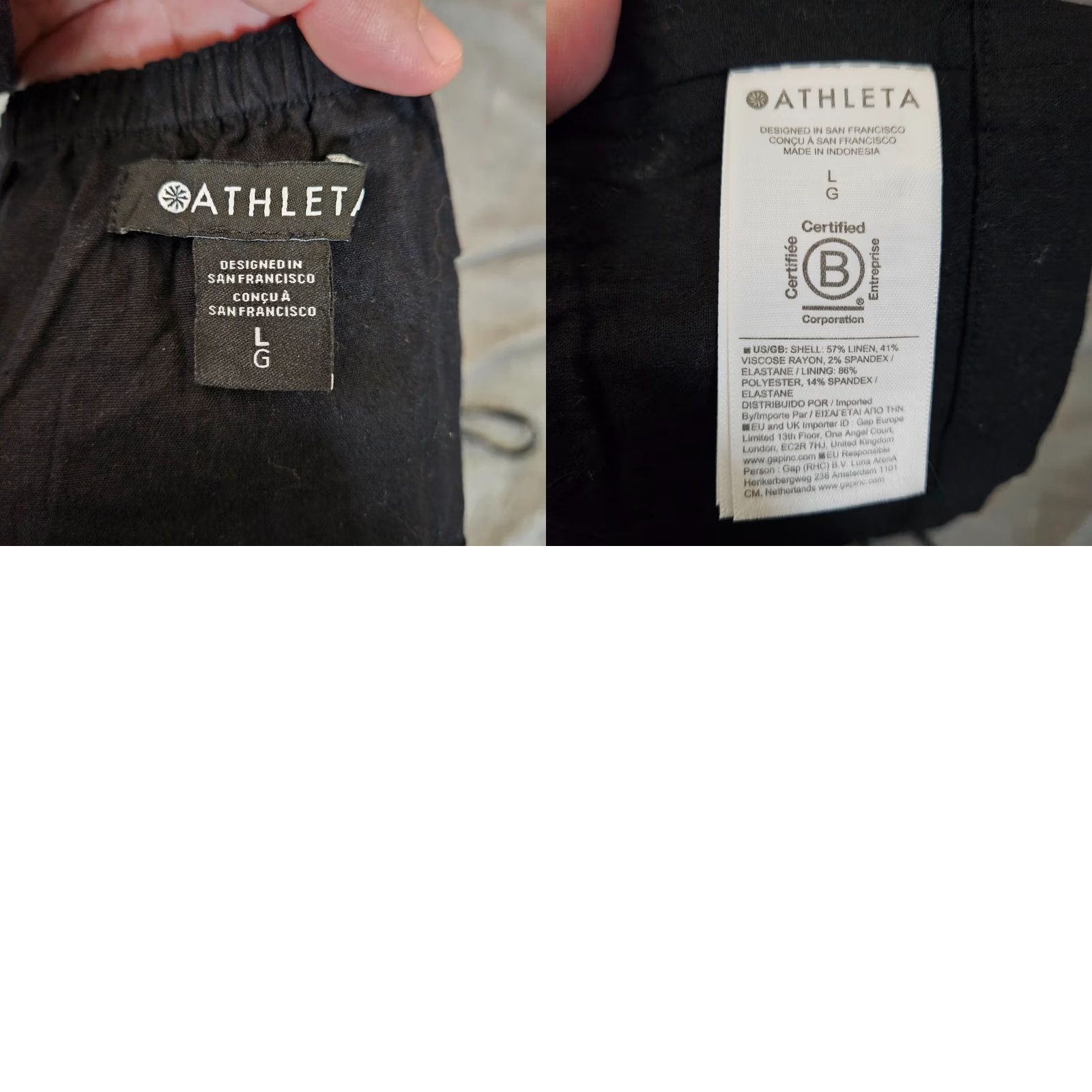 Athleta Athleta Women Tank Top L Black Sleeveless Lightweight Casual Tie back Size L / US 10 / IT 46 - 8 Thumbnail