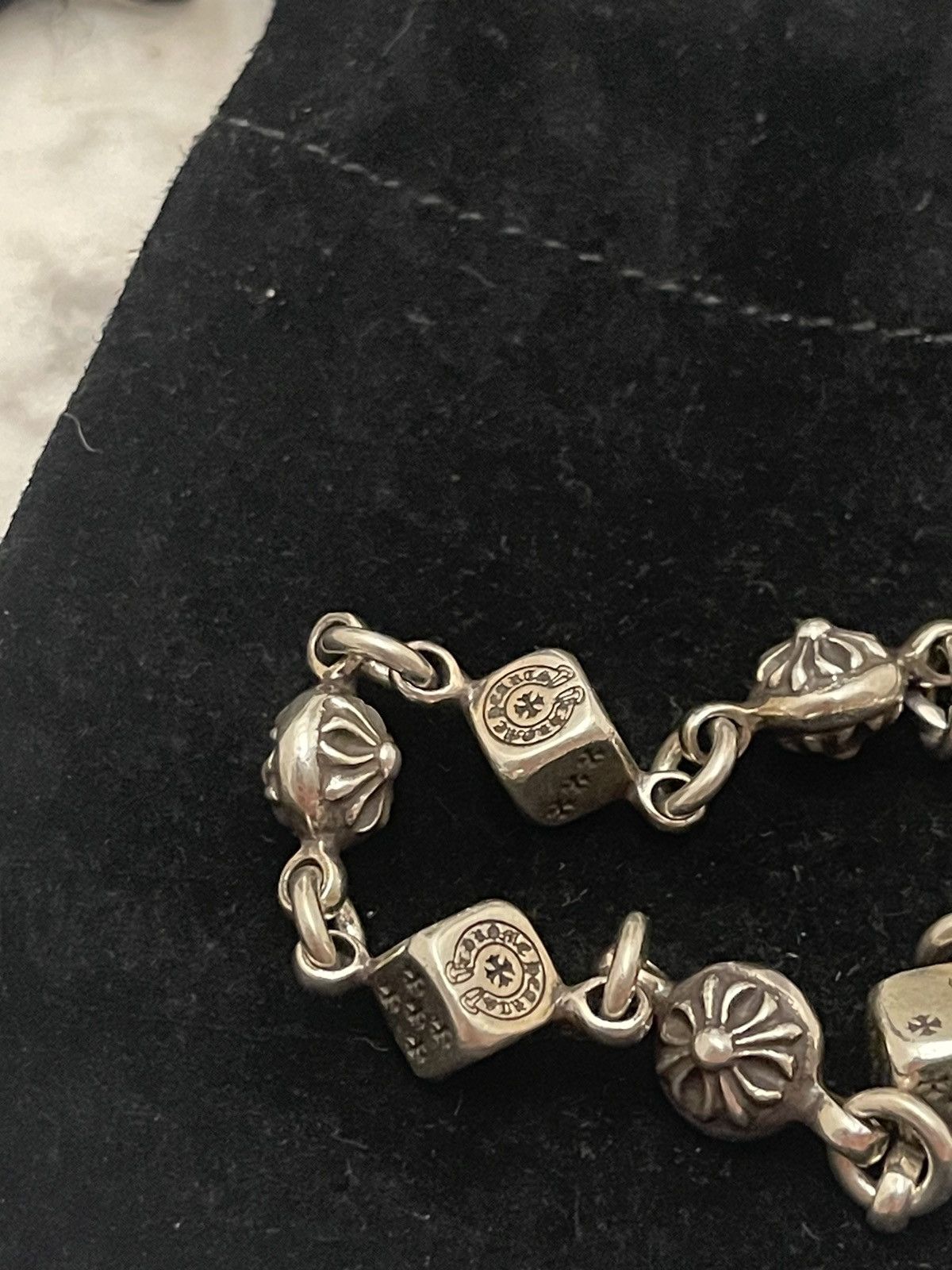 Chrome Hearts RARE ! Chrome hearts dice and crossball bracelet 7” long Size ONE SIZE - 19 Thumbnail