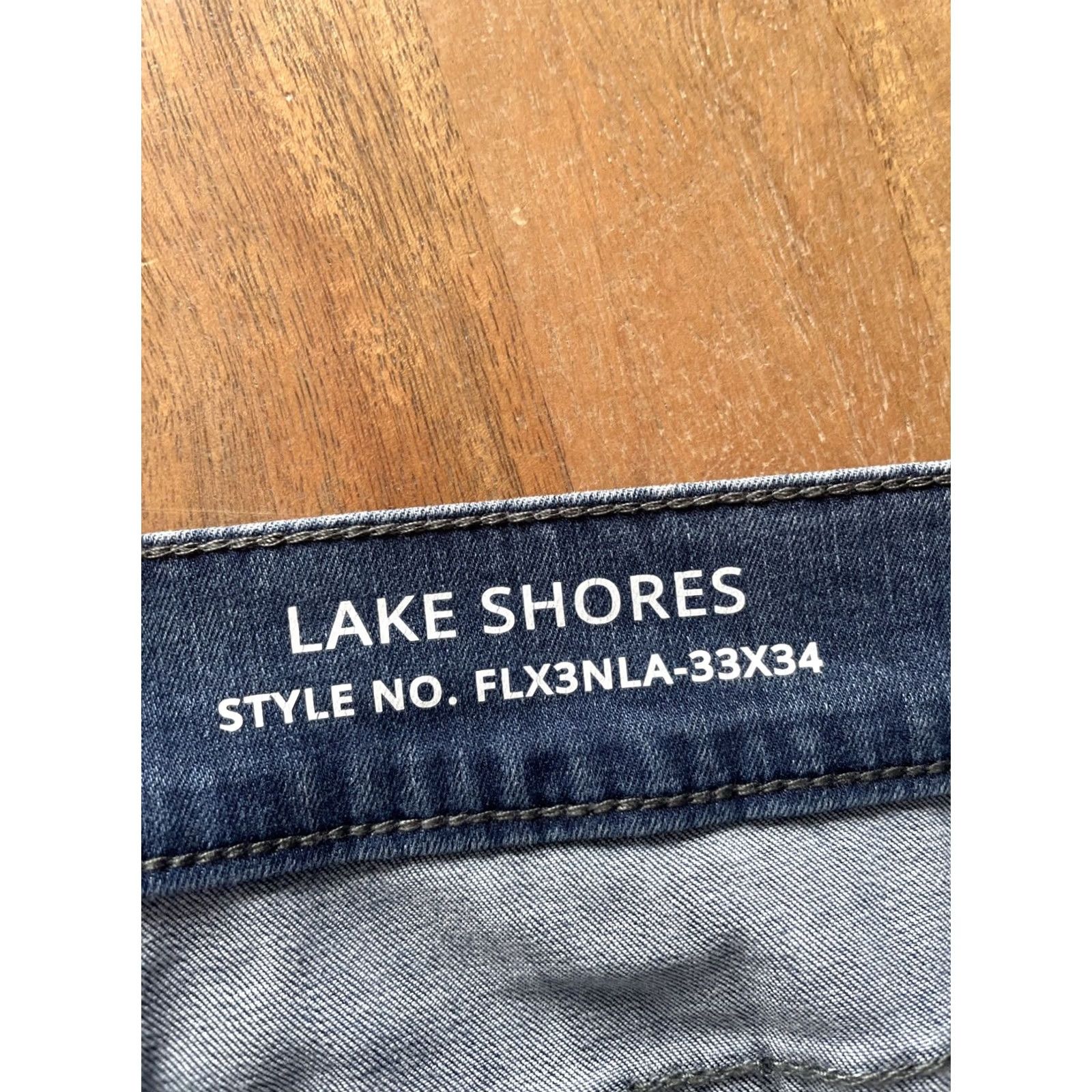 Denime Mugsy Jeans Lake Shores Slim Fit 33X34 Denim Blue Medium Rise 5-Pocket Mens Jeans Waist 33 Inseam 33 City College Hipster Waterfall Hawthorn? Size US 33 - 4 Thumbnail