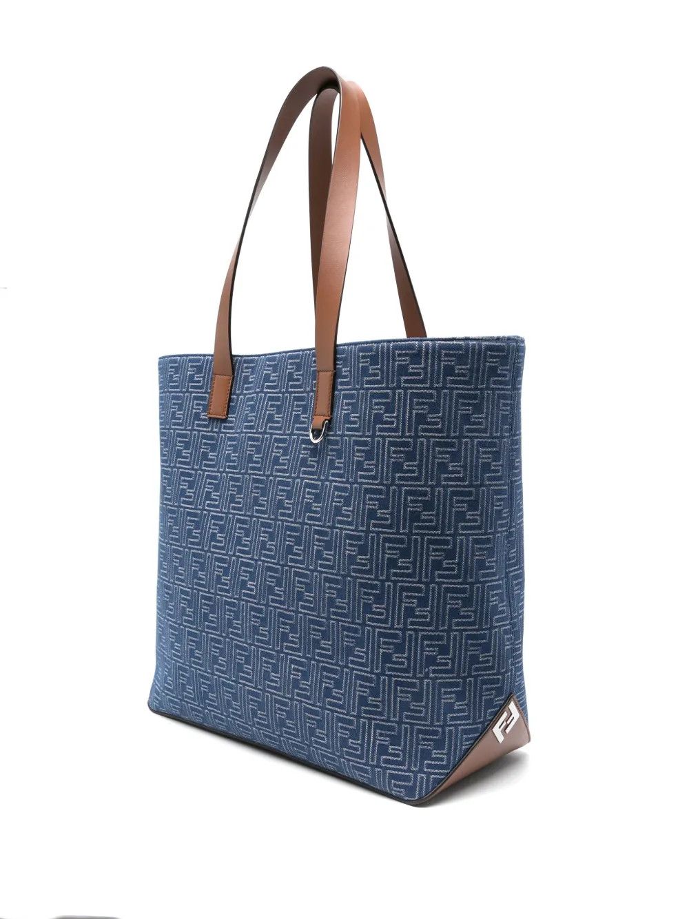 Fendi o1s1wg110526 FF Shopping Bag Medium in Blue Size ONE SIZE - 2 Thumbnail