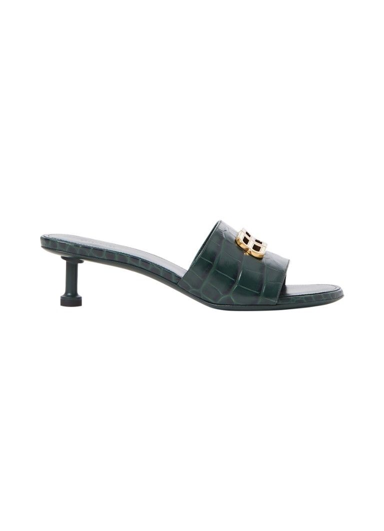 o1y0625 Mules in Dark Green