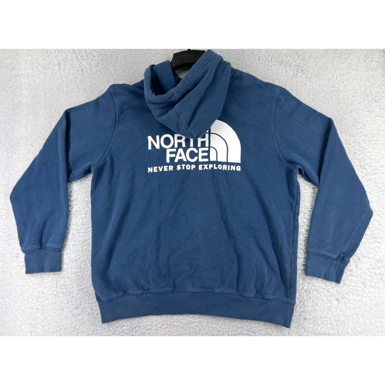 The North Face The North Face Hoodie Men XL Blue Cotton Blend Jersey Pullover Read – Logo, Pockets, Crew Neck, Drawstring? Size US XL / EU 56 / 4 - 3 Thumbnail