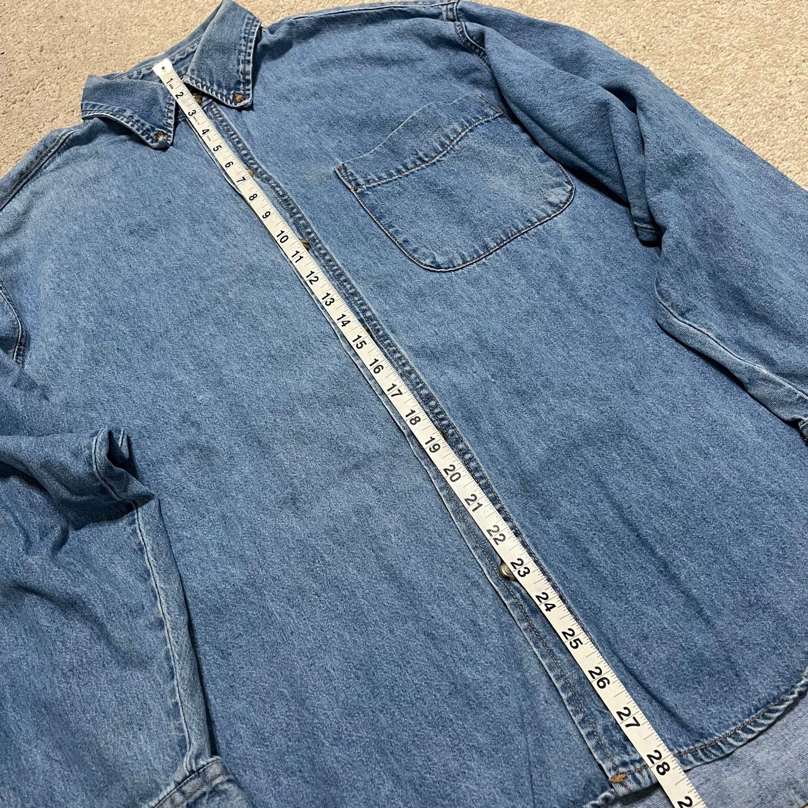 Other Vintage Union Bay Deep Faded Blue Denim Button Up Medium Size US M / EU 48-50 / 2 - 5 Thumbnail