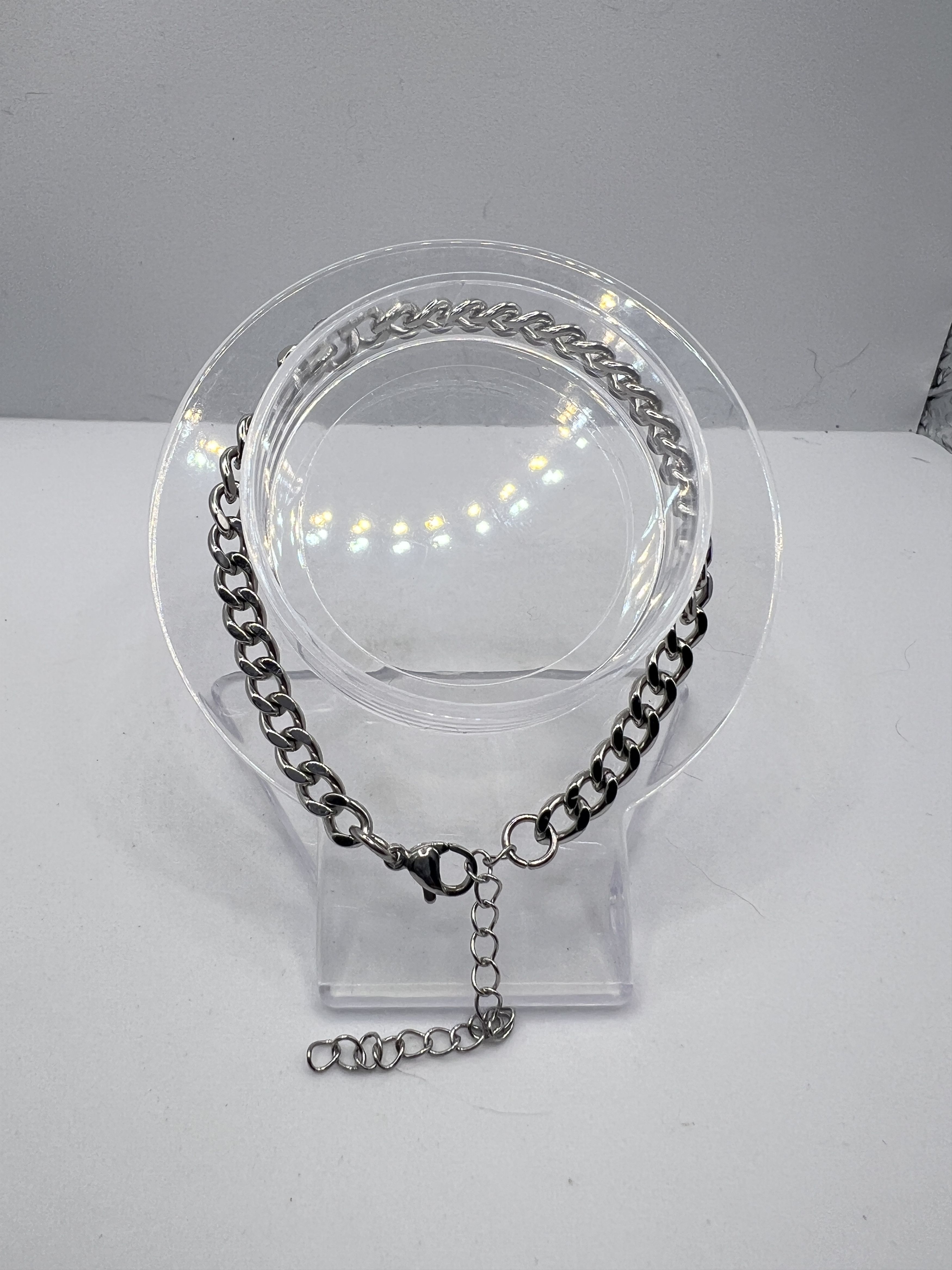 Other Cuban Silver Chain Stainless Steel Bracelet Size ONE SIZE - 3 Thumbnail
