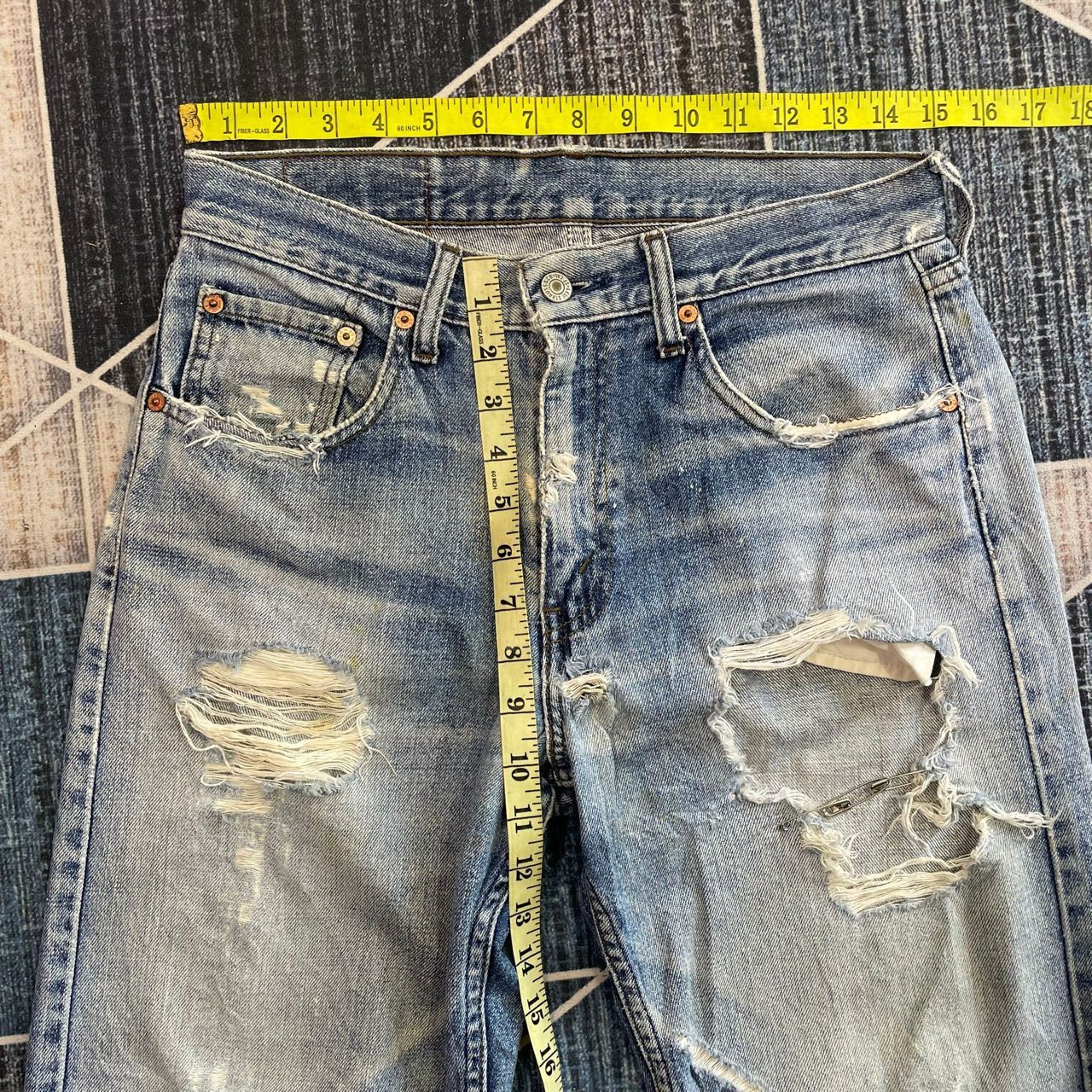 Vintage Levis Ripped Trashed Distressed Jeans