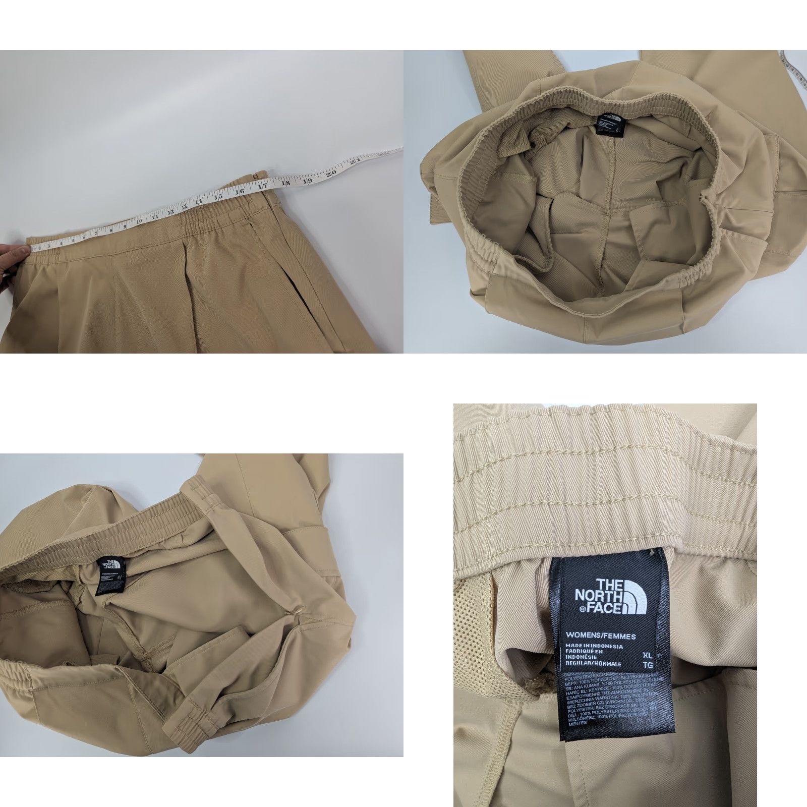 The North Face The North Face W Cargo Pant Khaki Beige Regular Fit XL Womens Pockets Lightweight Zip Pocket Hiking Size 40" / US 18 - 8 Thumbnail