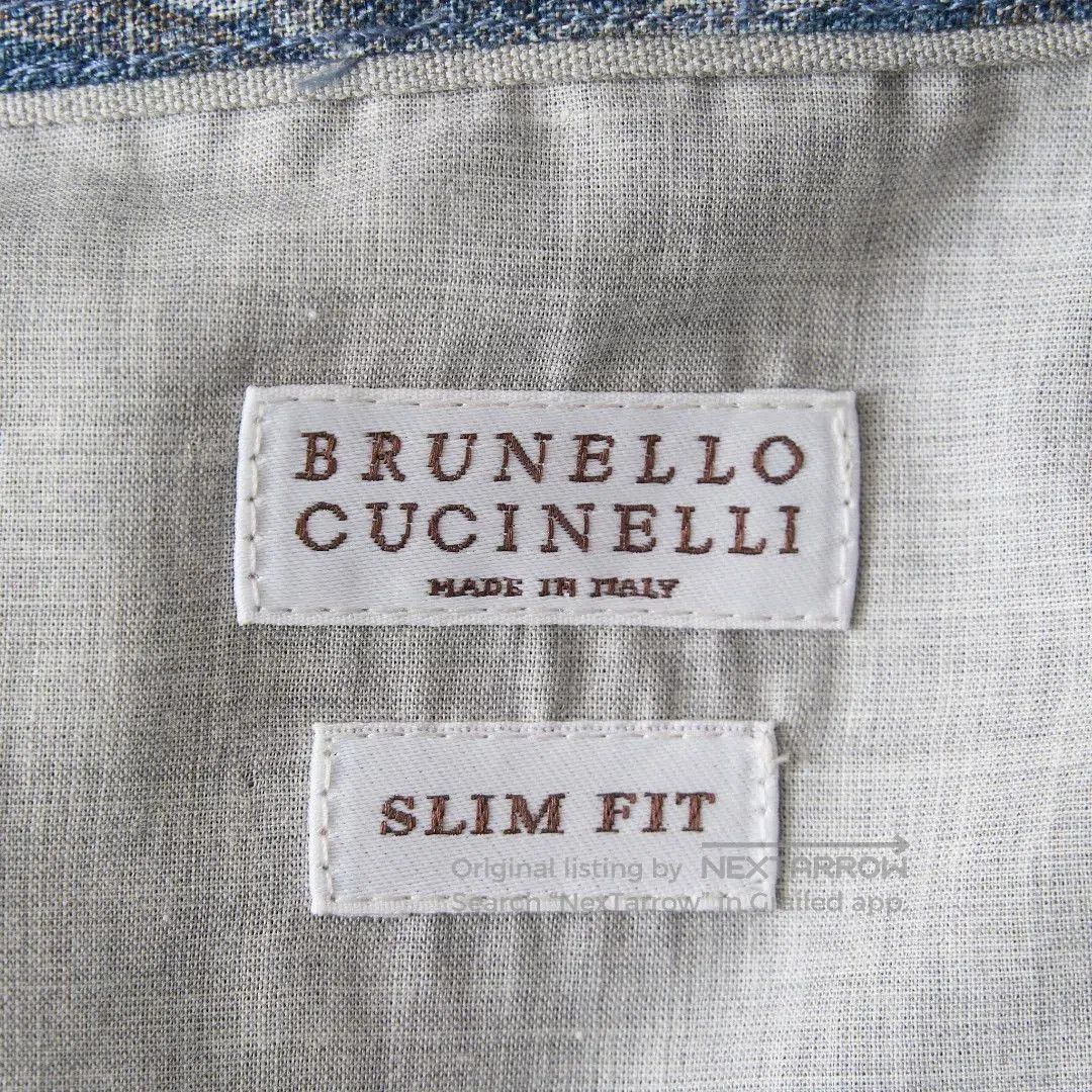 Brunello Cucinelli Brunello Cucinelli Men's Linen Print Shirt. Size US M / EU 48-50 / 2 - 6 Thumbnail