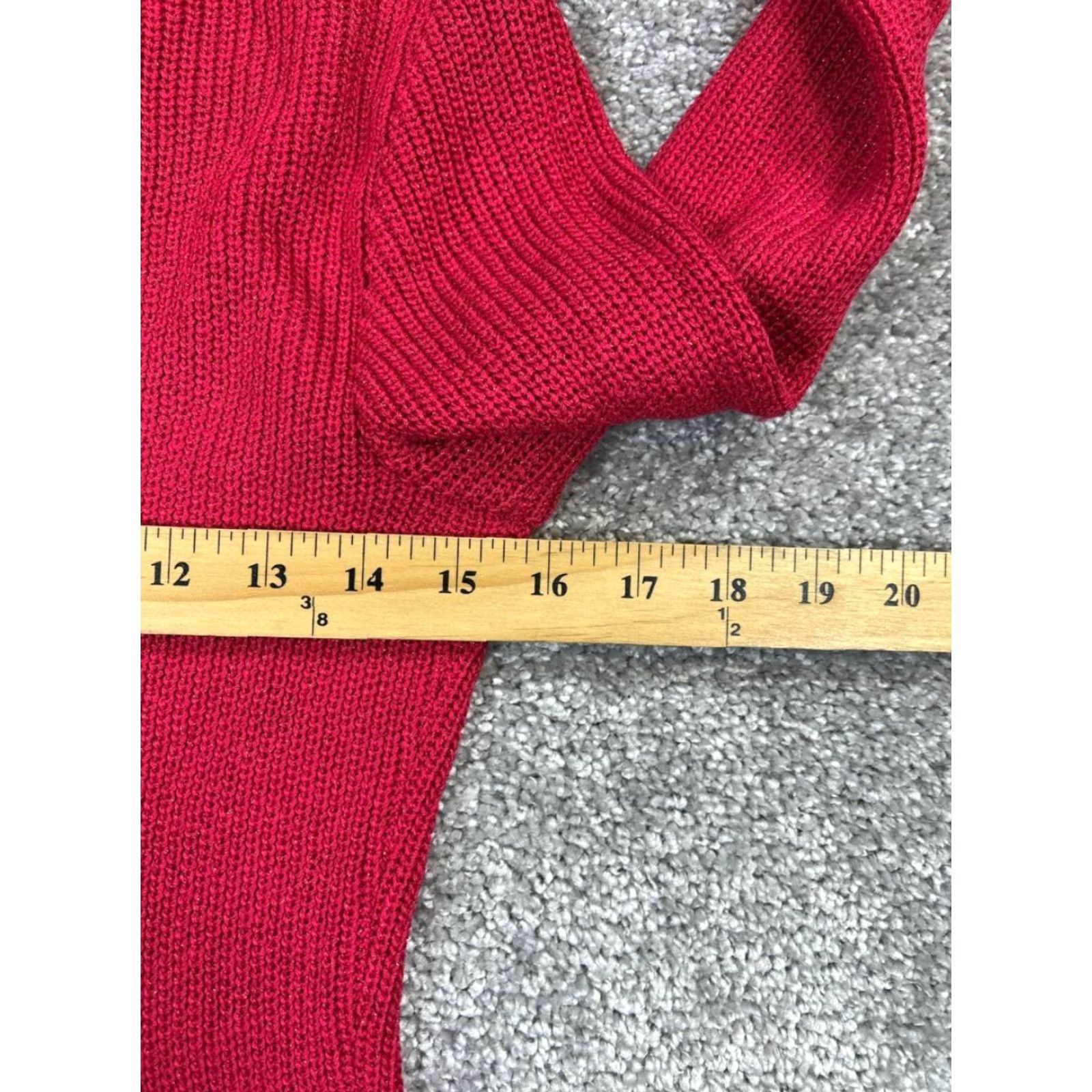 St. John VINTAGE ST.JOHN Women’s Blouse Shirt Adult Small Red Wool Knit Casual Spring Fall Summer Mens Size S / US 4 / IT 40 - 7 Thumbnail