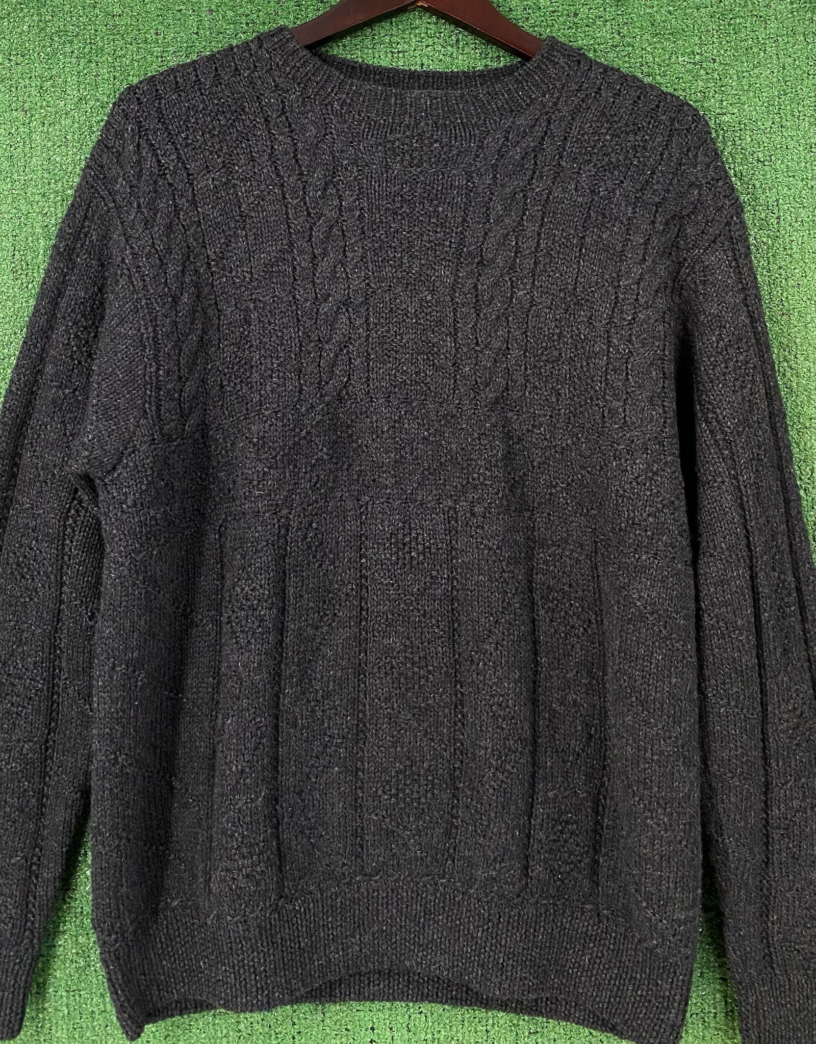 J.Crew 90’s J. Crew 100% Wool Fisherman Weave Grey Sweater Large Size US L / EU 52-54 / 3 - 2 Thumbnail