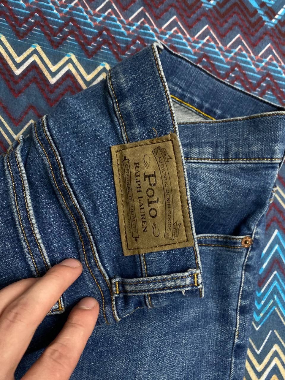 Polo Ralph Lauren jeans pants blue Polo Ralph Lauren Y2K logo vintage Size 28" / US 6 / IT 42 - 5 Thumbnail