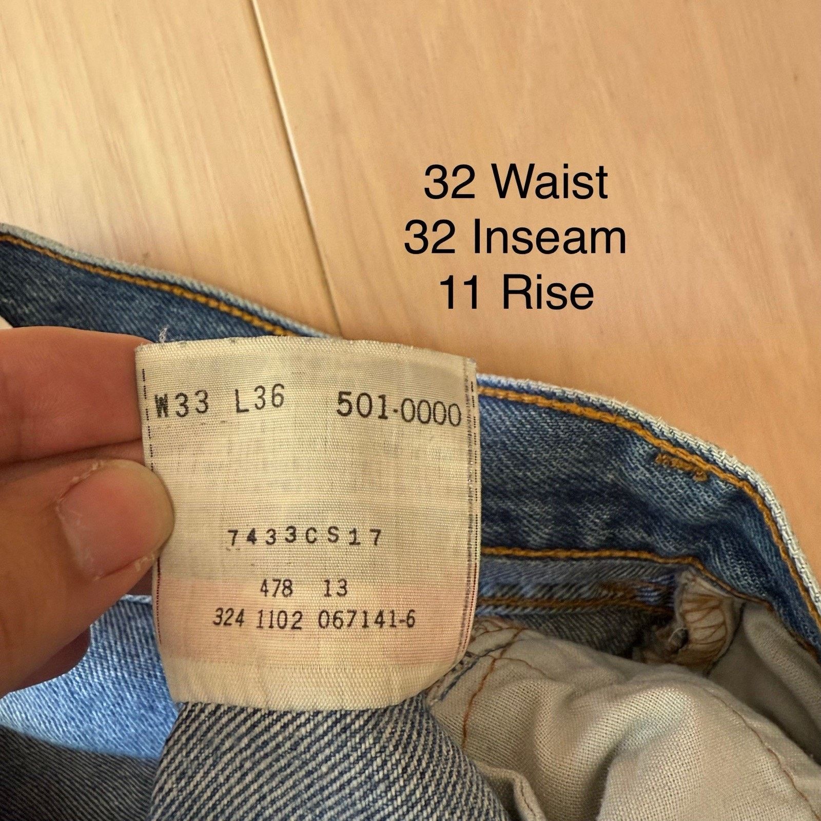 Levi's × Vintage Vintage Levis 501 Jeans 32 Blue Straight Leg Denim Size US 32 / EU 48 - 5 Thumbnail