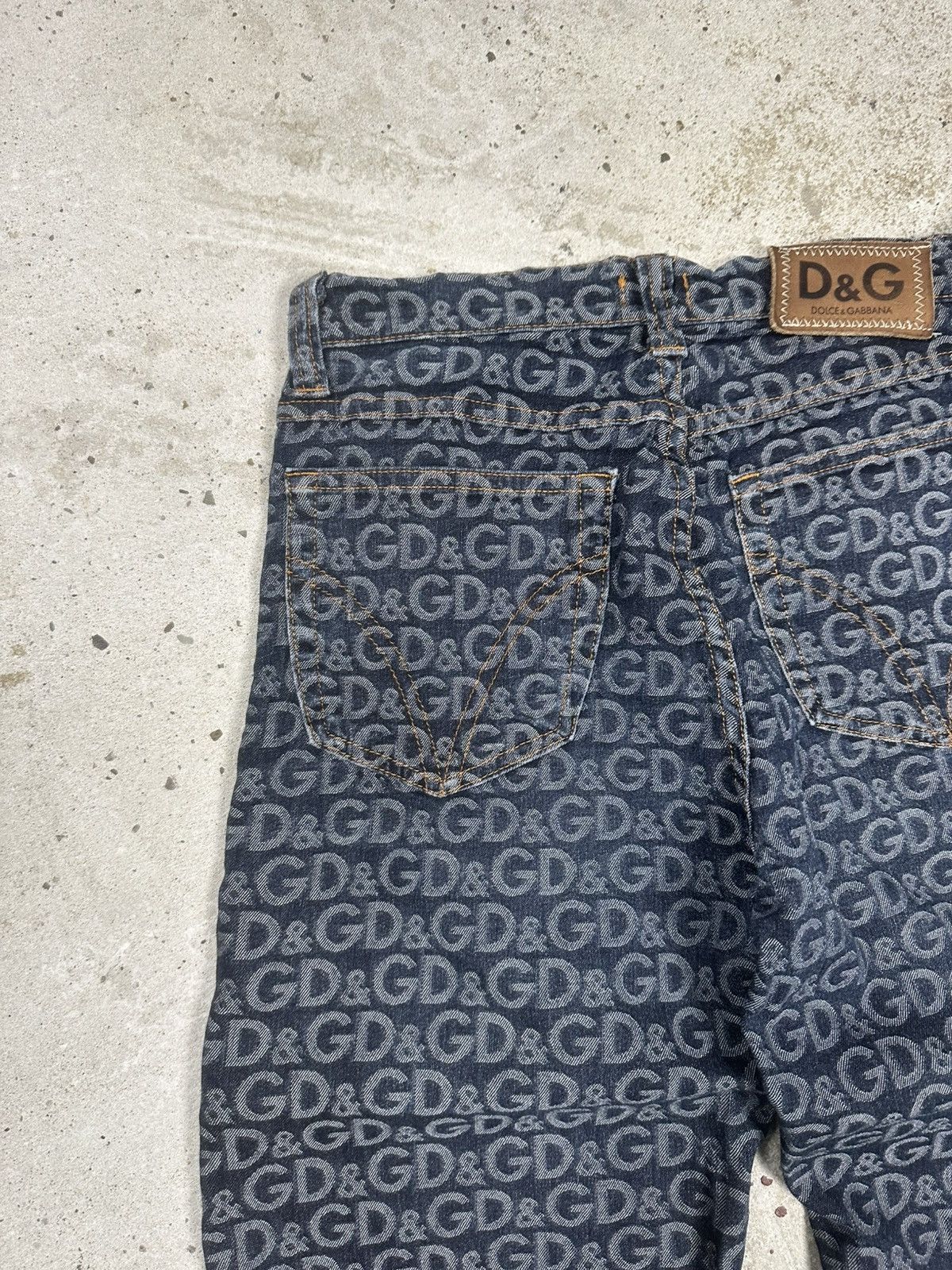 Dolce & Gabbana 2001 Dolce & Gabbana Monogram DG Jeans Denim Pants Size 29" - 17 Thumbnail