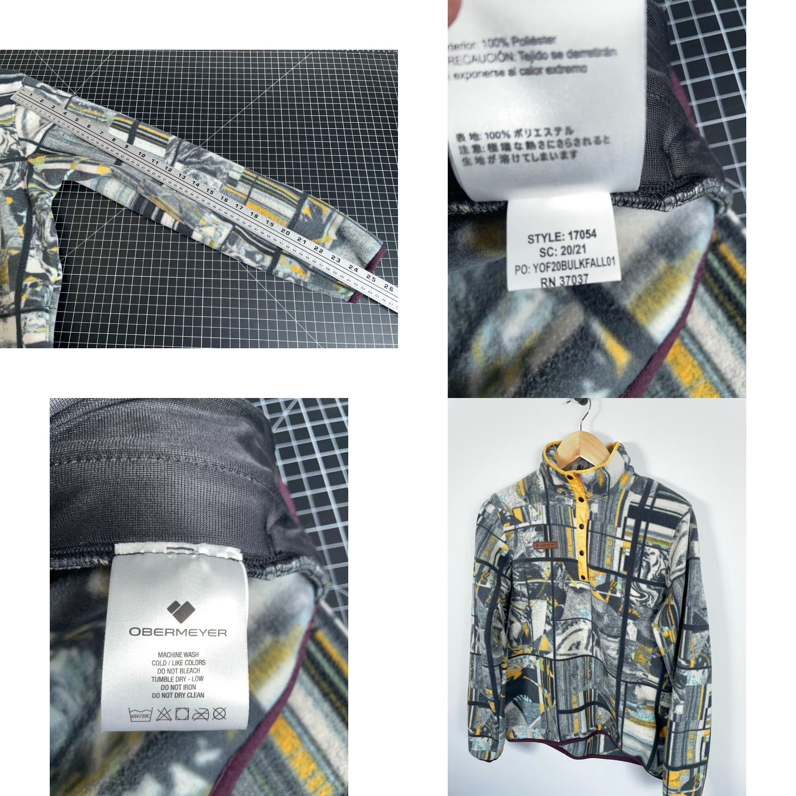 Obermeyer VINTAGE Obermeyer Boulder Snap T Fleece Pullover Women's Medium AOP Heritage Collection Size M / US 6-8 / IT 42-44 - 8 Thumbnail