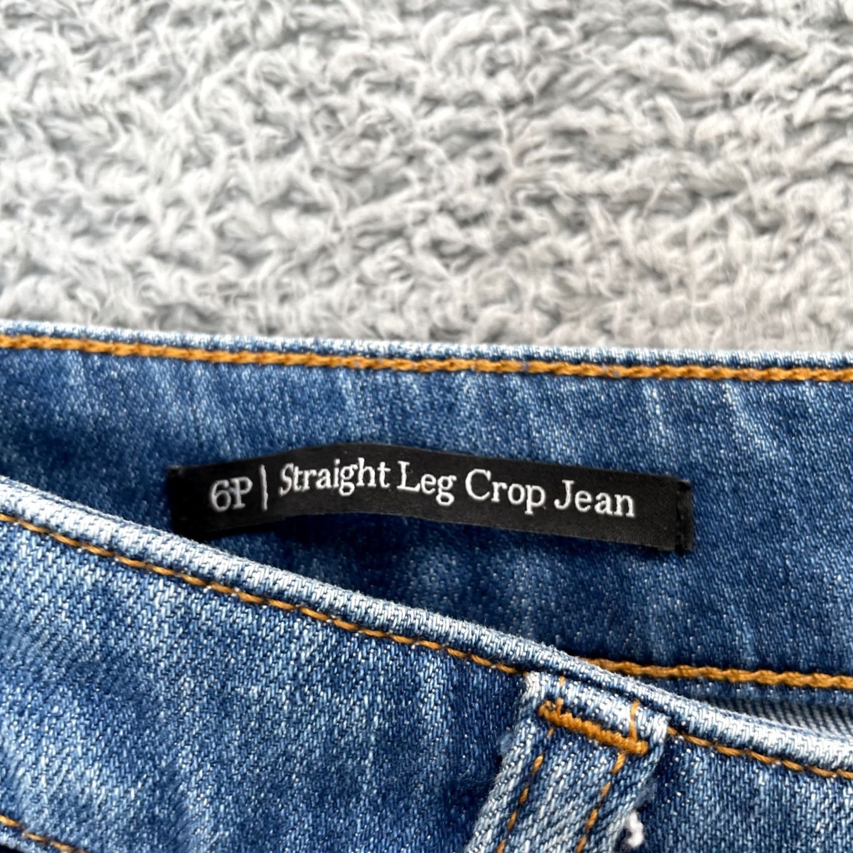 Talbots Talbots Jeans Womens 6P Blue Straight Leg Cropped Denim Stretch Cotton Jeans with 5-Pocket Design Inseam 20 in Logo Button Zipper Size 30" / US 8 / IT 44 - 4 Thumbnail