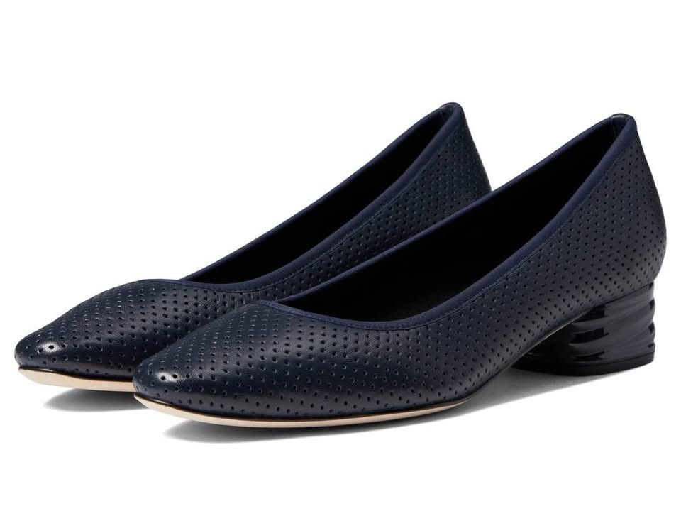 VANELI VANELi Ardyce Navy Nappa Dress shoe with a unique heel shape Size US 7.5 / IT 37.5 - 1 Thumbnail