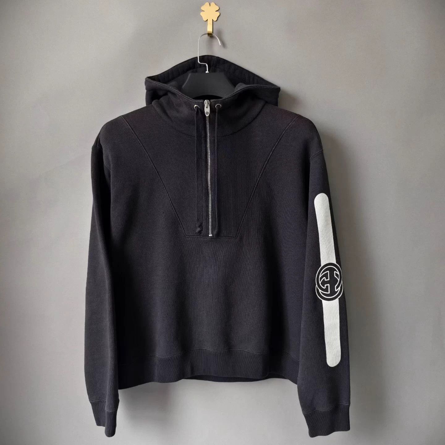 Gucci GUCCI logo print hoodie men's black size S Size US S / EU 44-46 / 1 - 1 Thumbnail